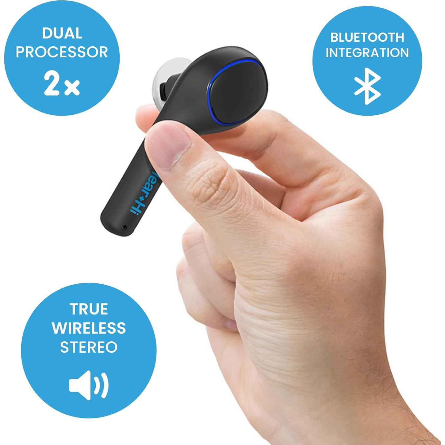 Auriculares Inalámbricos Bluetooth Hear+Hi Acuity Duo T1 con Estuche