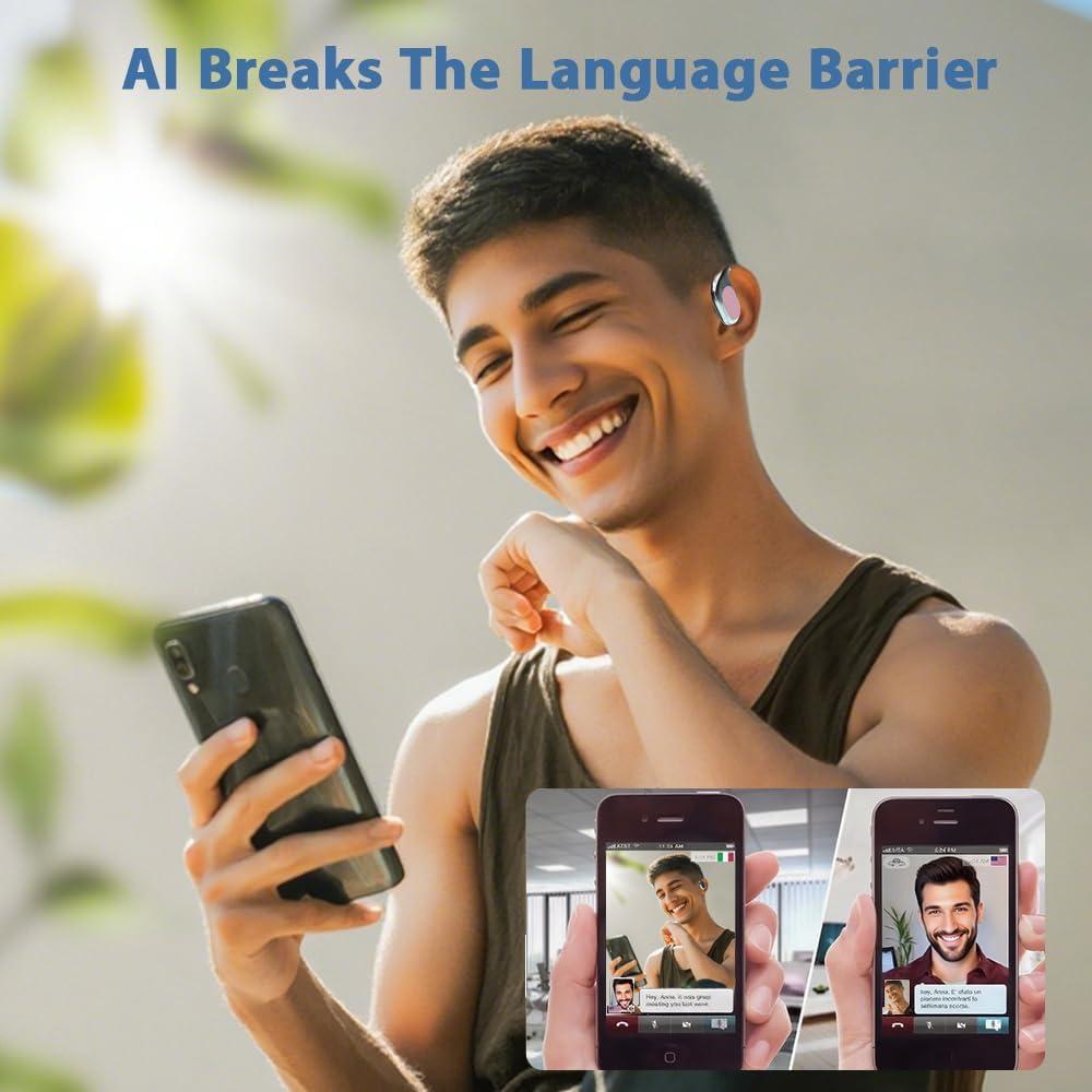 Auriculares Traductores AI K03 Bluetooth Rosa - 144 Idiomas