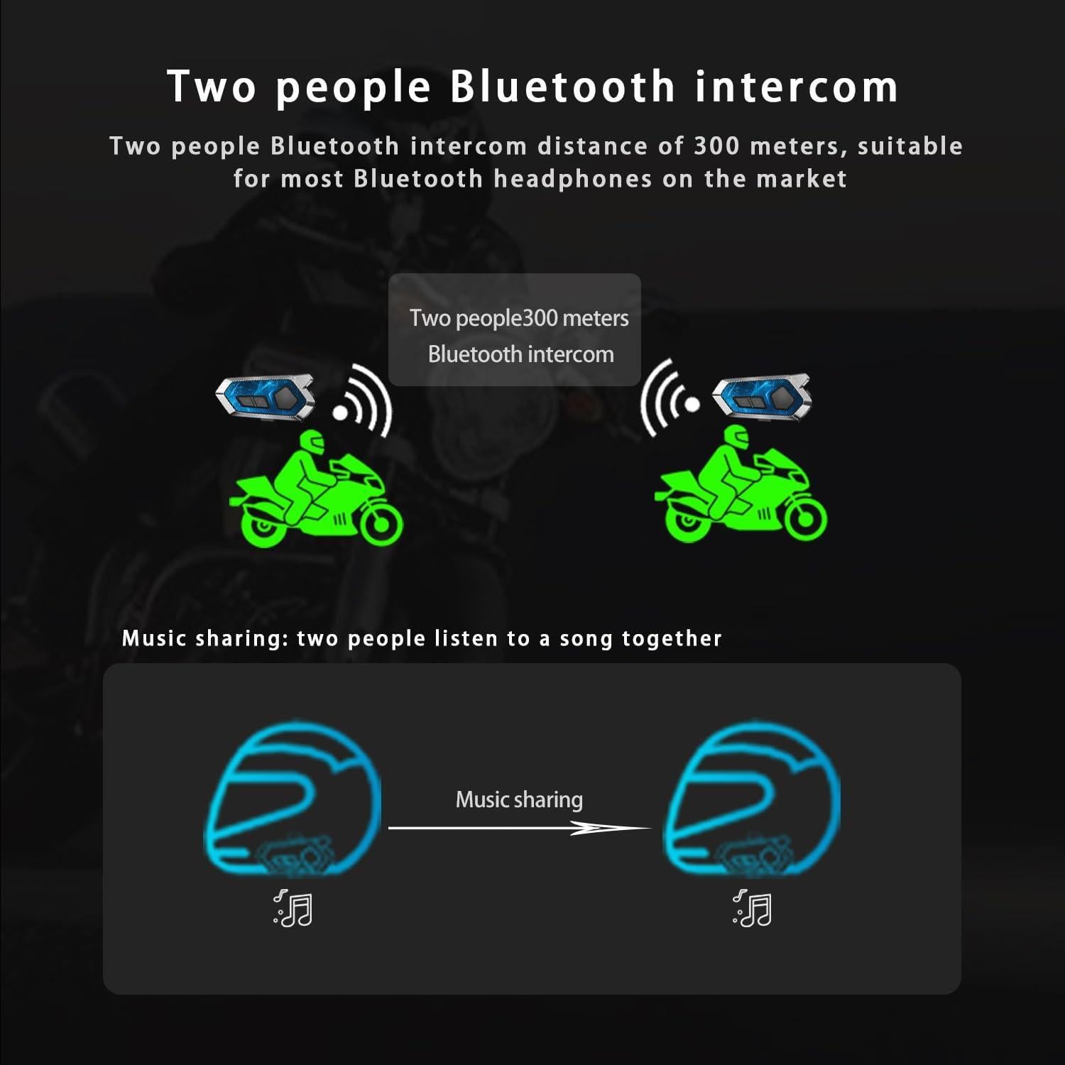 Auricular Intercomunicador Bluetooth LV9 para Casco - Impermeable IPX6