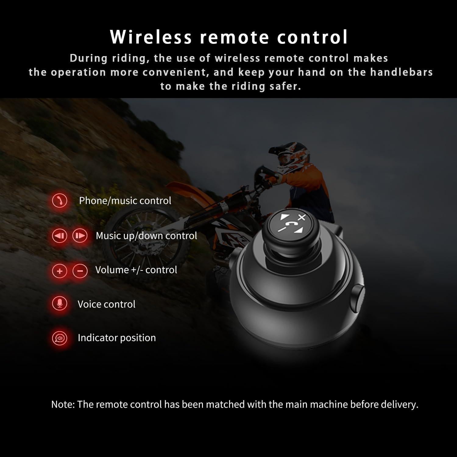 Auricular Intercomunicador Bluetooth LV9 para Casco - Impermeable IPX6