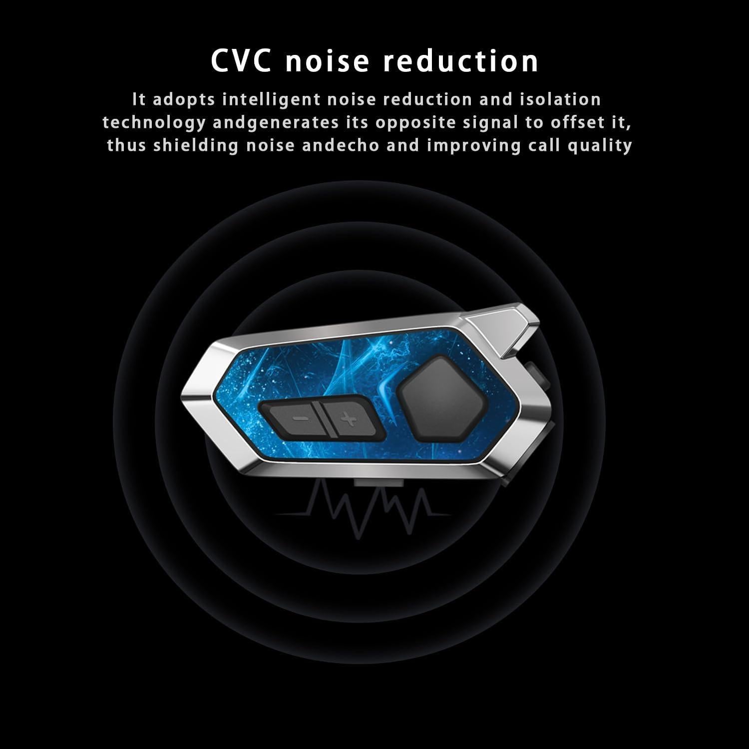 Auricular Intercomunicador Bluetooth LV9 para Casco - Impermeable IPX6