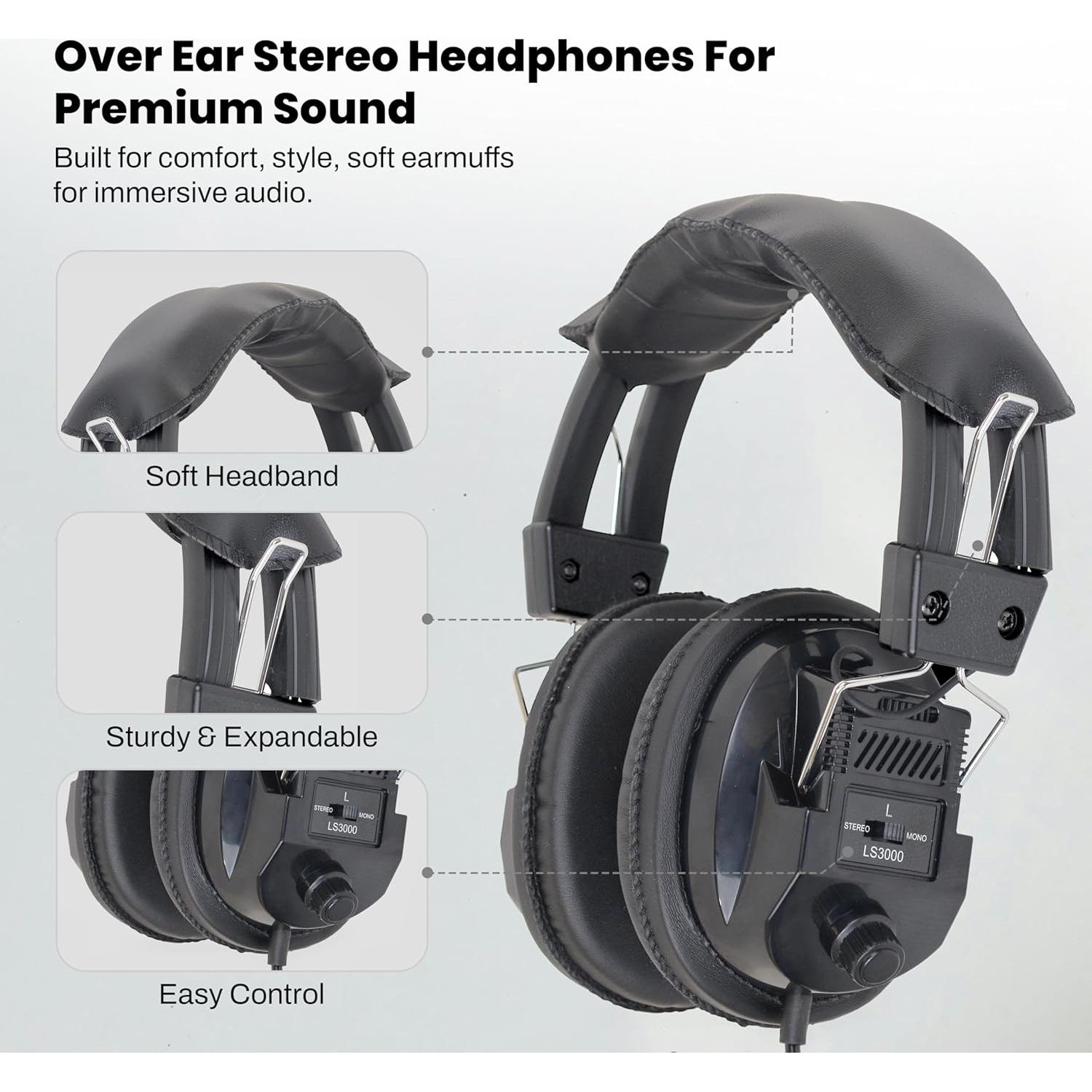 Auriculares Estéreo Over-Ear First Texas con Cable - Sonido Claro y Cancelación Pasiva