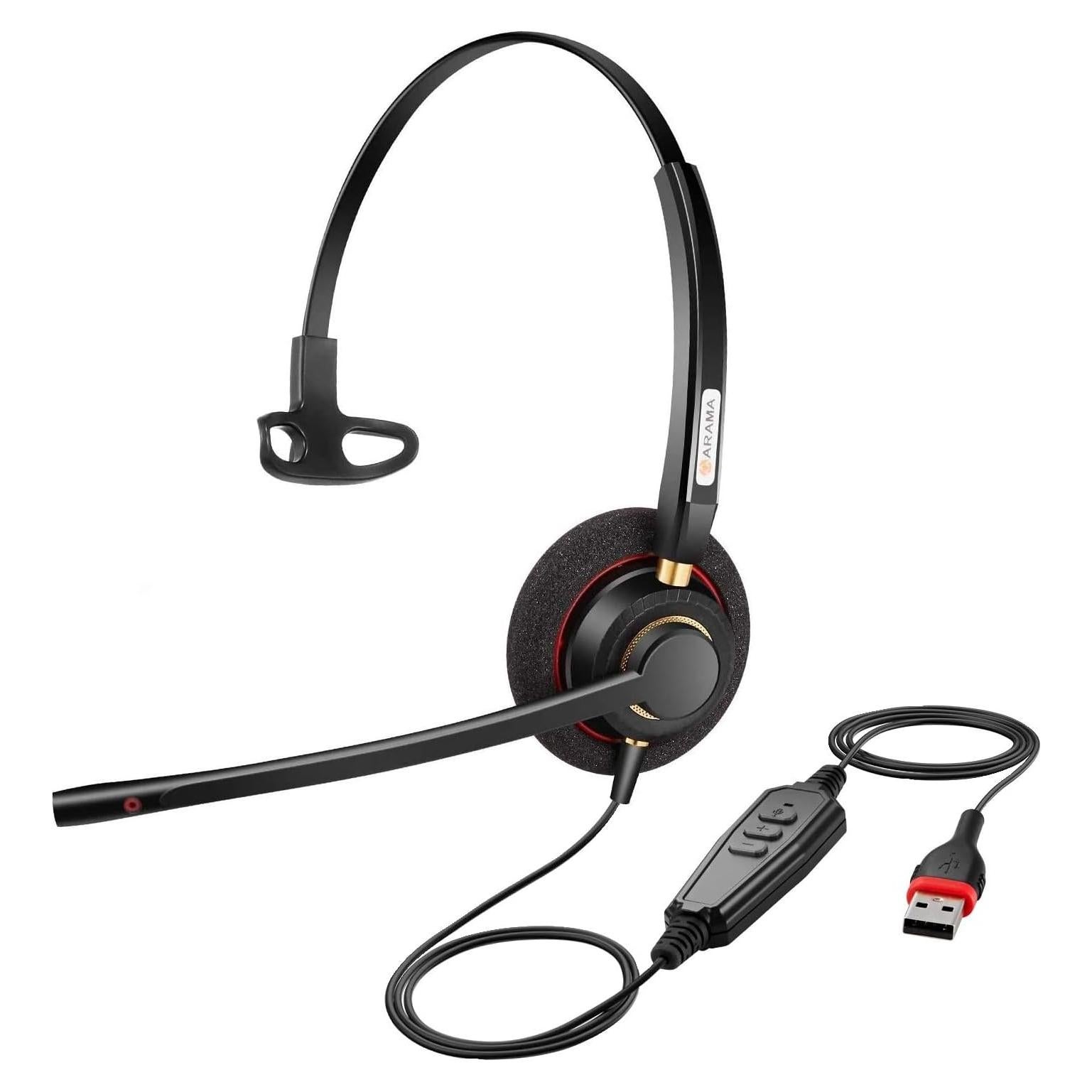 Auriculares USB Arama 2-Pack con Micrófonos para PC - Sonido Claro