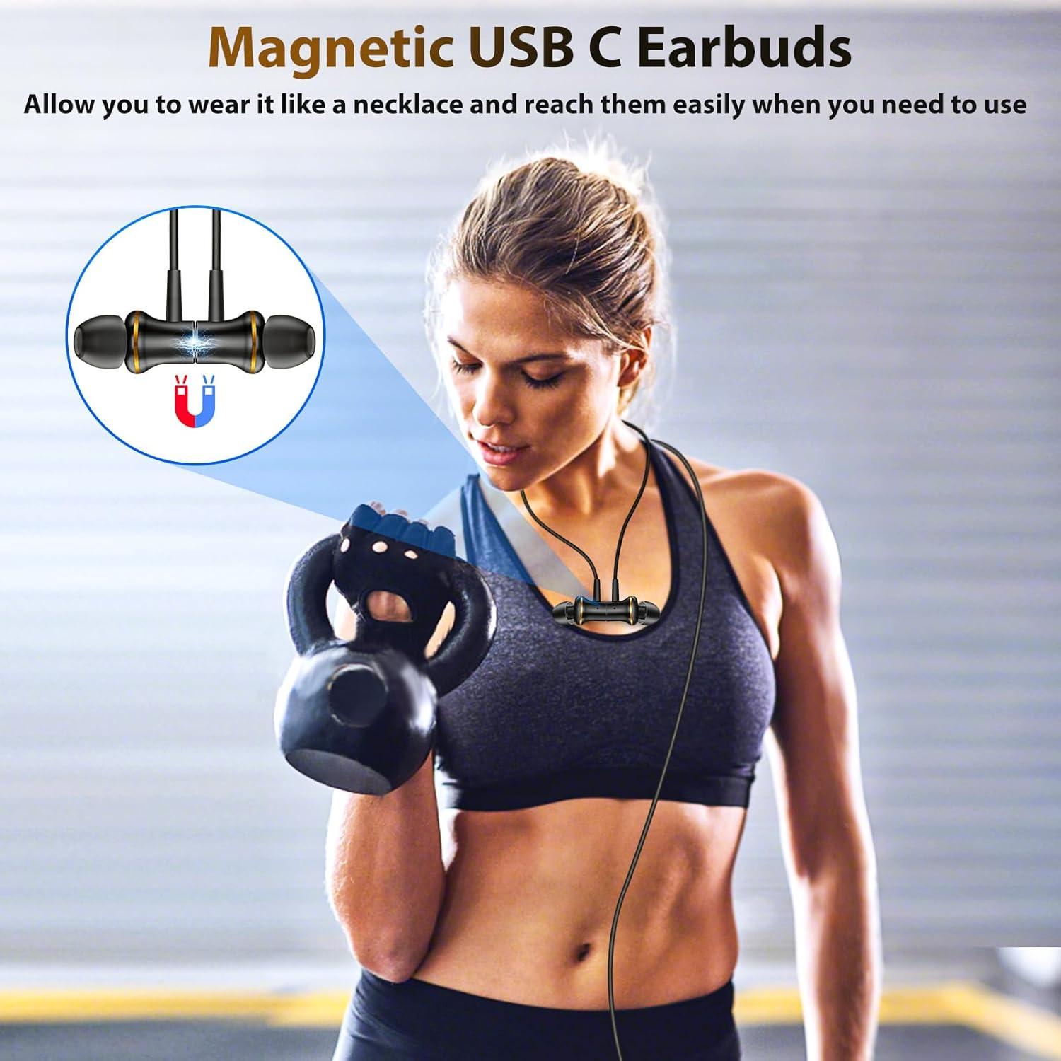 Auriculares USB C COOYA HiFi Estéreo In-Ear con Micrófono