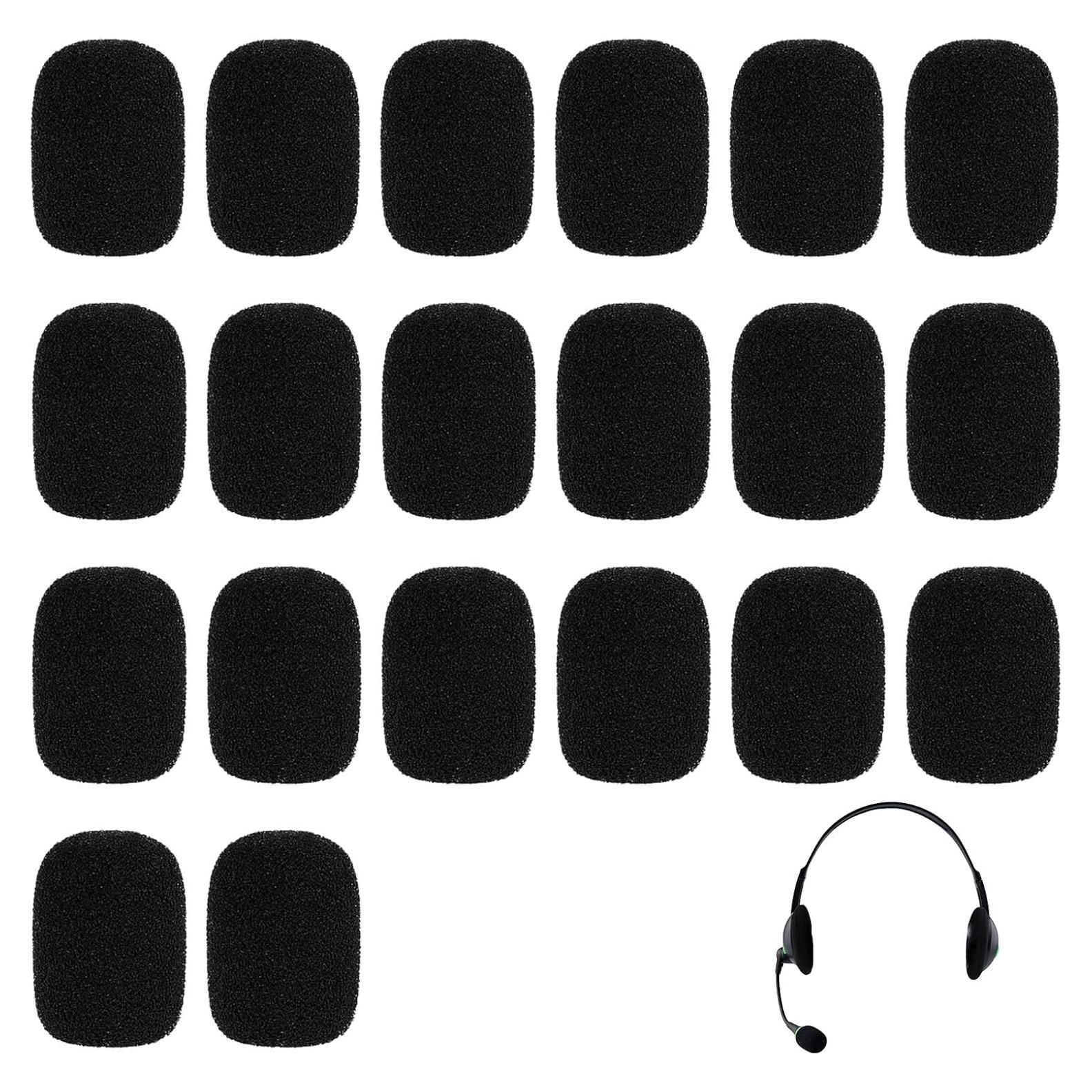 20 Filtros de Espuma para Micrófono Lavalier ZHW038 - Reducción de Ruido