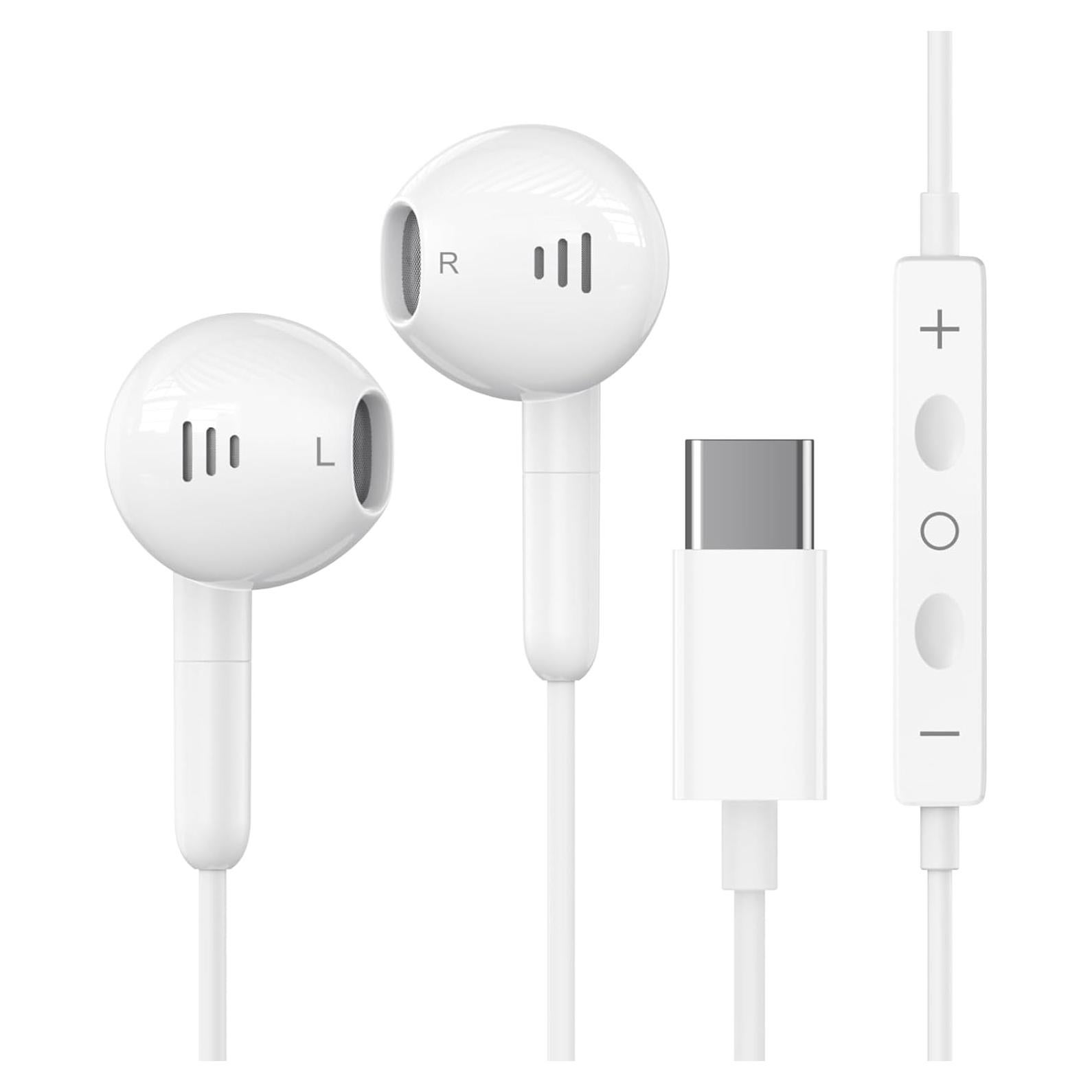 Auriculares USB C Alfu con micrófono y control de volumen