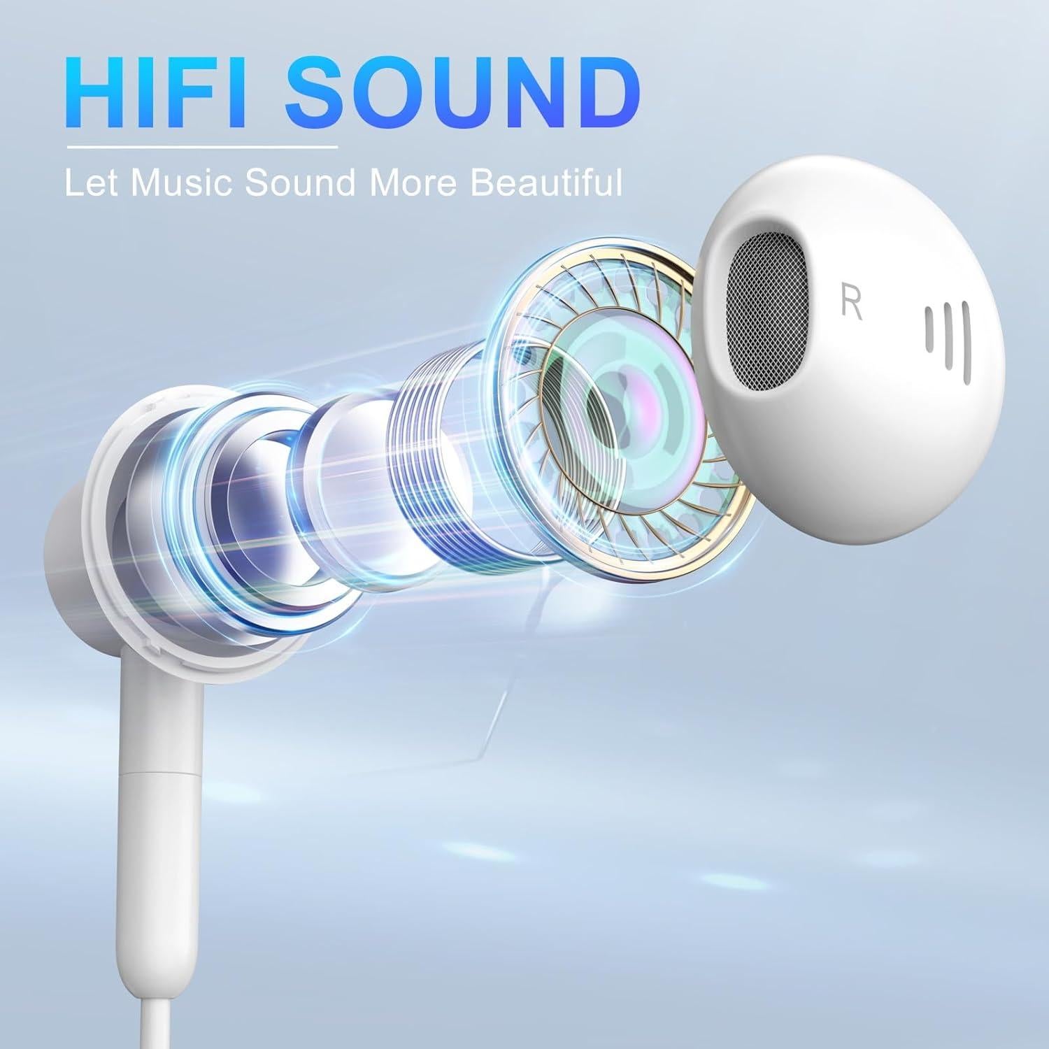 Auriculares USB C Alfu con micrófono y control de volumen