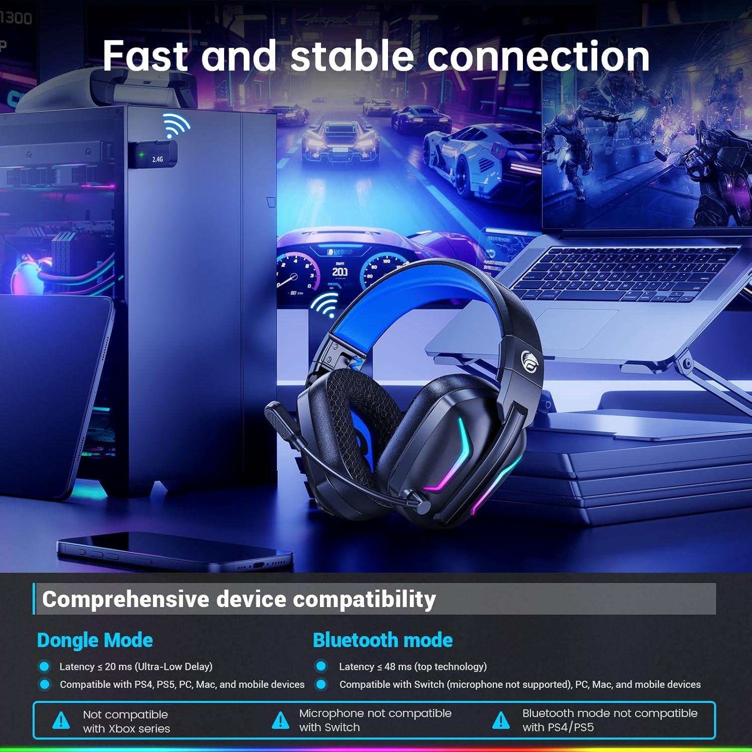 Auriculares Inalámbricos Fachixy FC-300 RGB para Juegos 50H