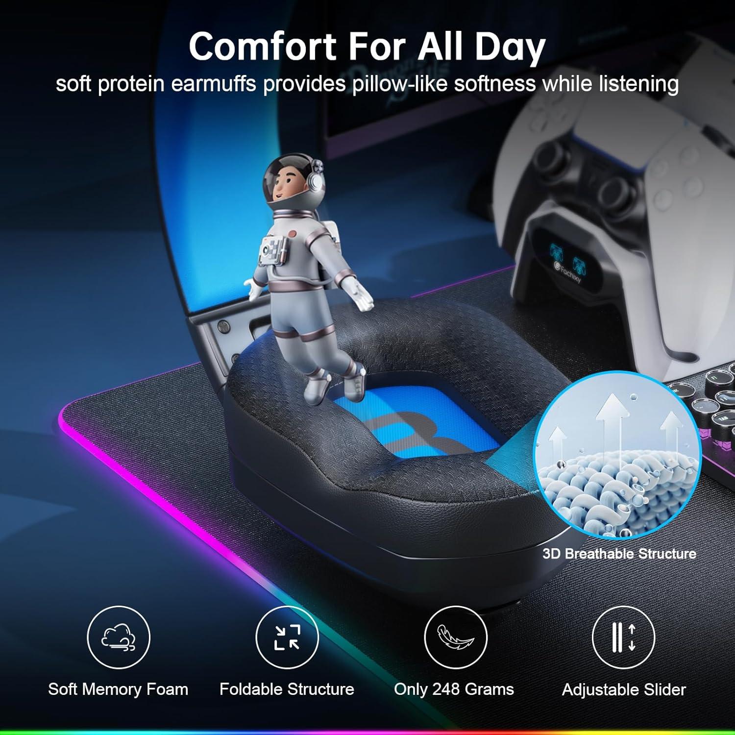 Auriculares Inalámbricos Fachixy FC-300 RGB para Juegos 50H