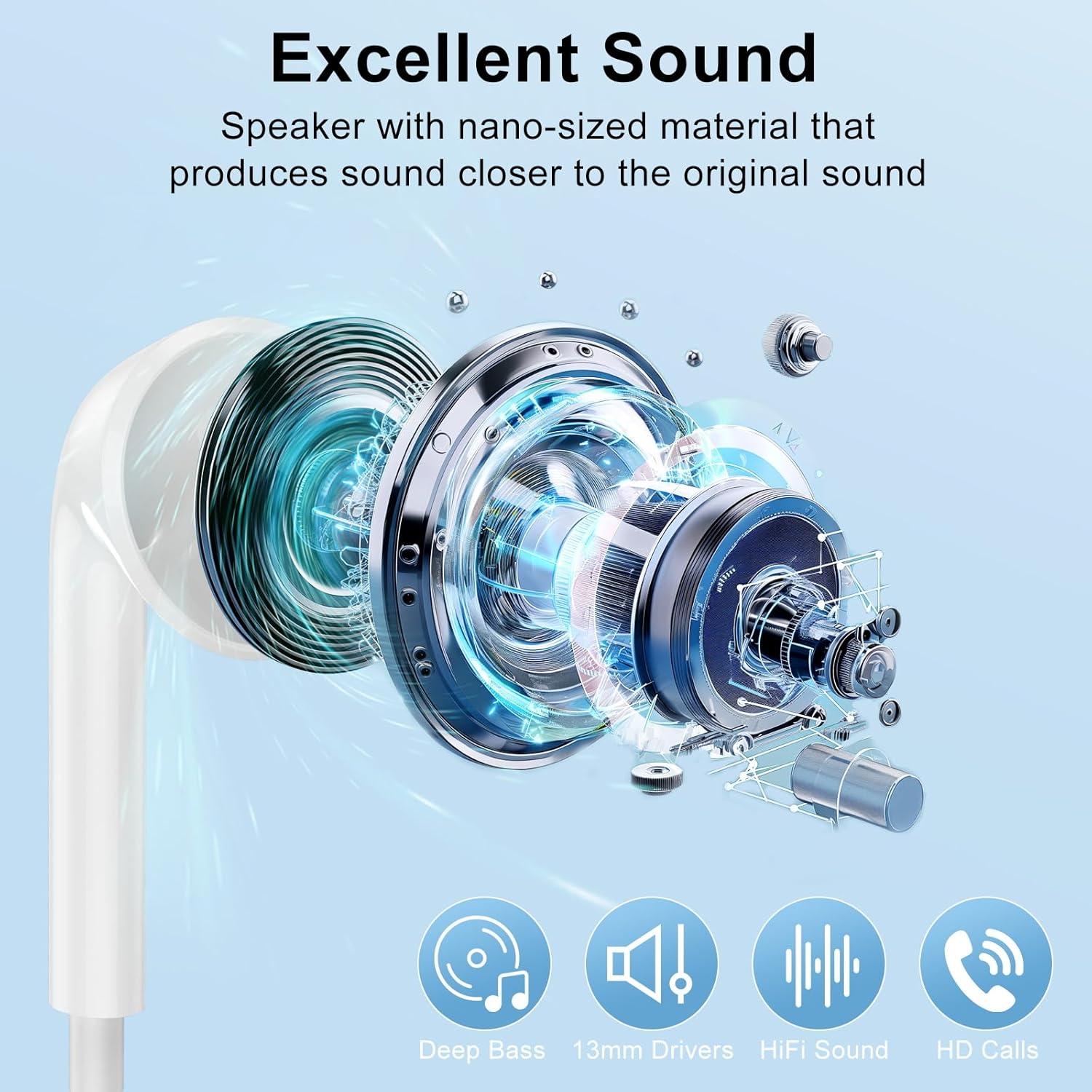 Auriculares con cable Rolson A2 - 2 unidades, sonido HiFi