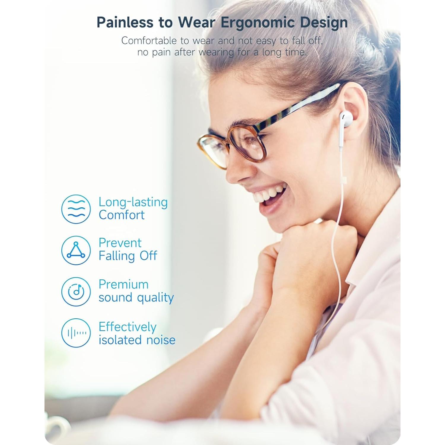 Auriculares con cable Rolson A2 - 2 unidades, sonido HiFi