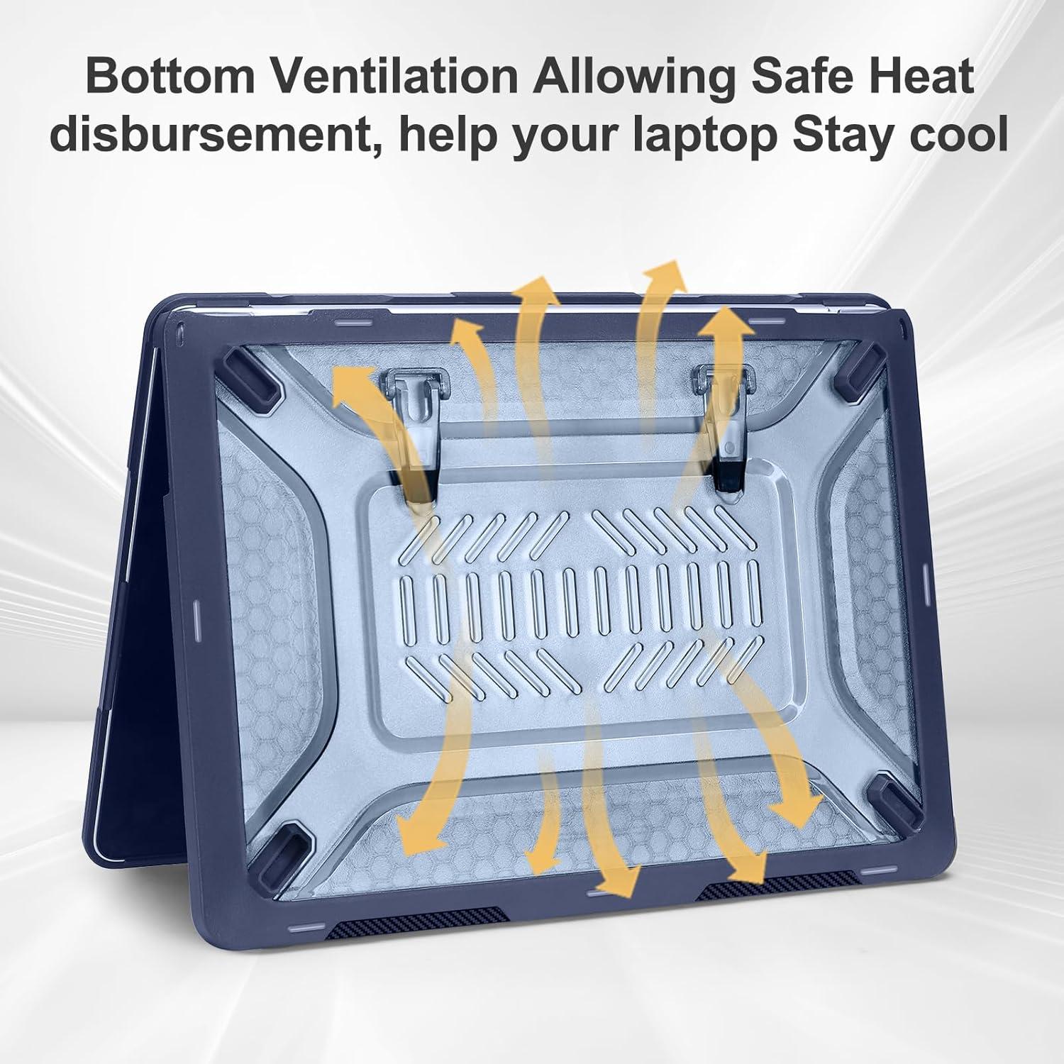 Funda Dura Mosiso para MacBook Air 13.6" M4 M3 M2 Azul