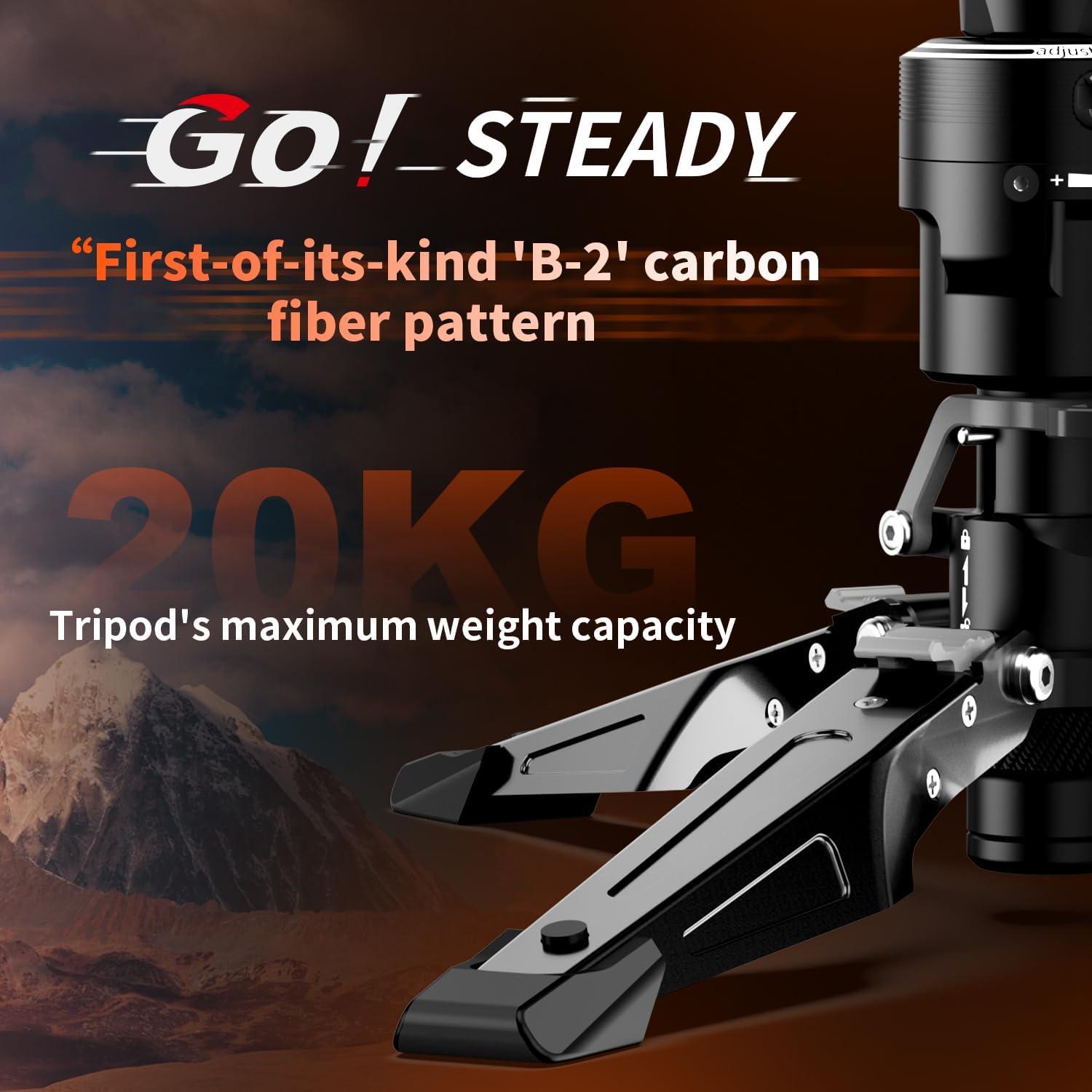 Monopod de Carbono COMAN M1ProV5 1.75m con Cabeza Hidráulica