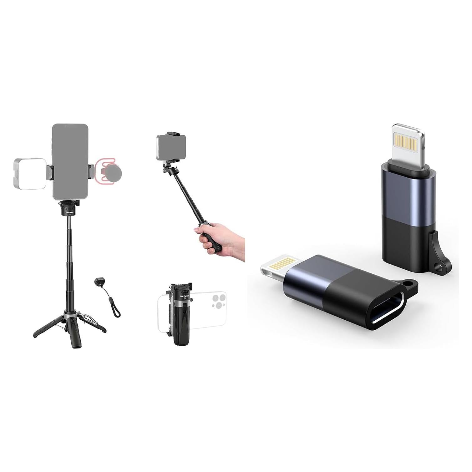 Palo de Selfie NEEWER 3 en 1 con Trípode y Control Remoto Bluetooth