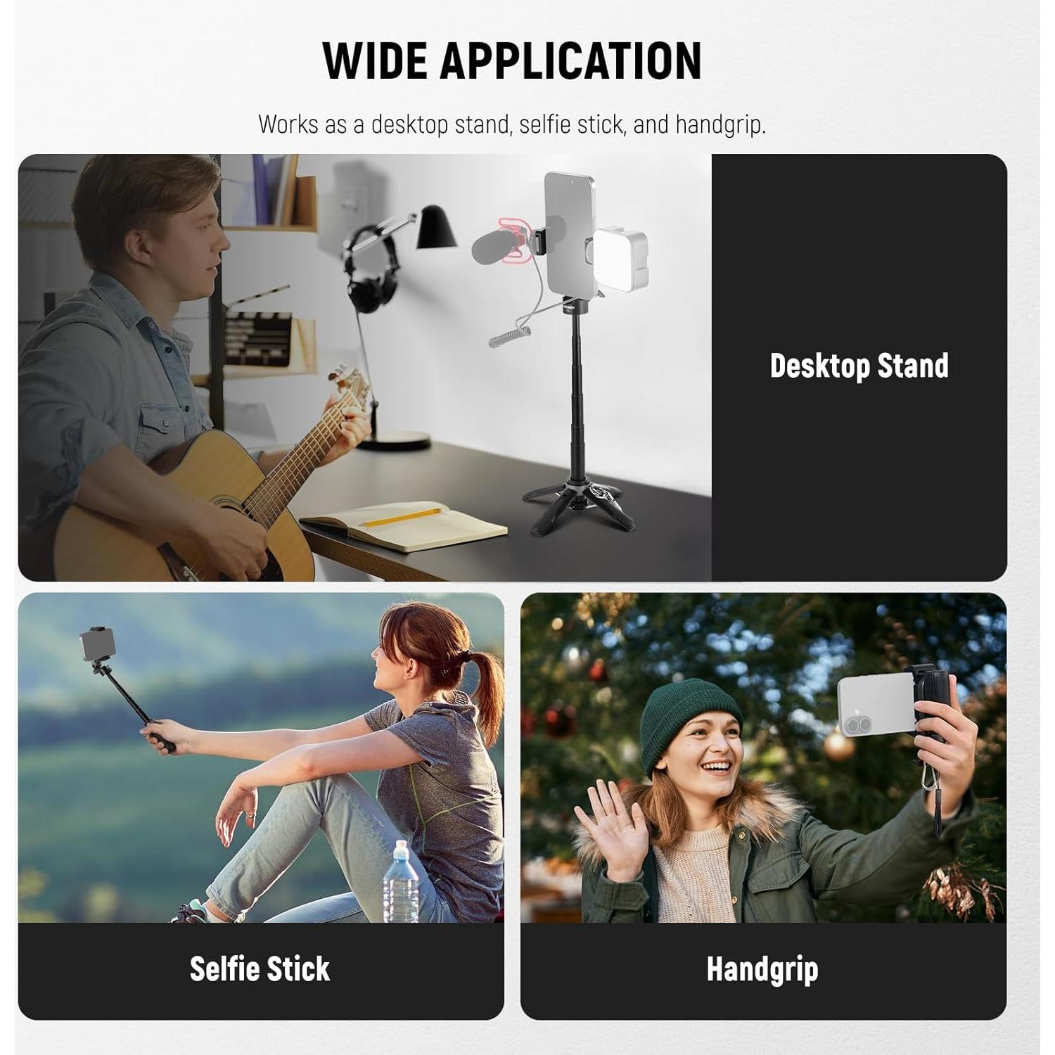 Palo de Selfie NEEWER 3 en 1 con Trípode y Control Remoto Bluetooth
