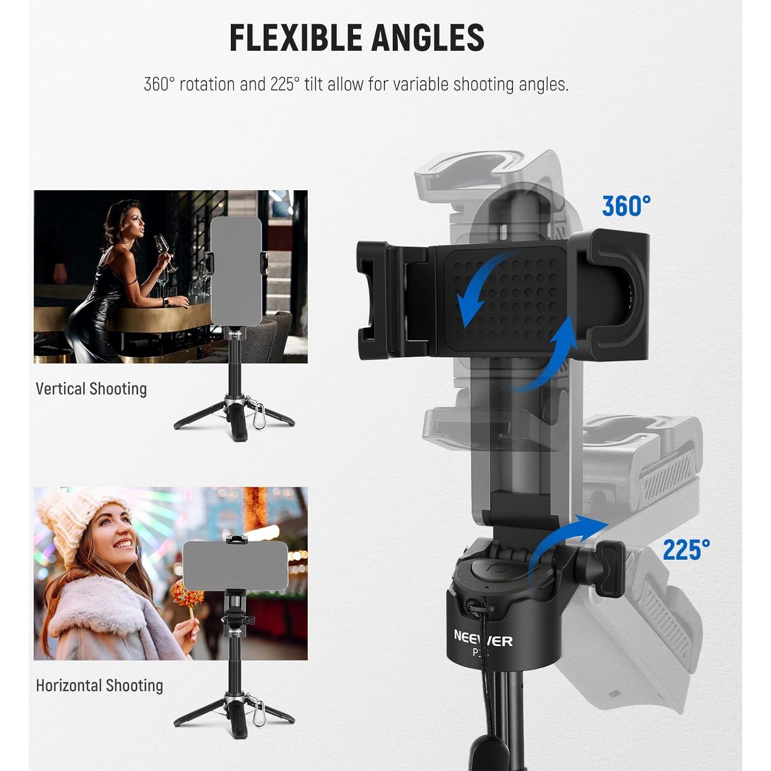 Palo de Selfie NEEWER 3 en 1 con Trípode y Control Remoto Bluetooth