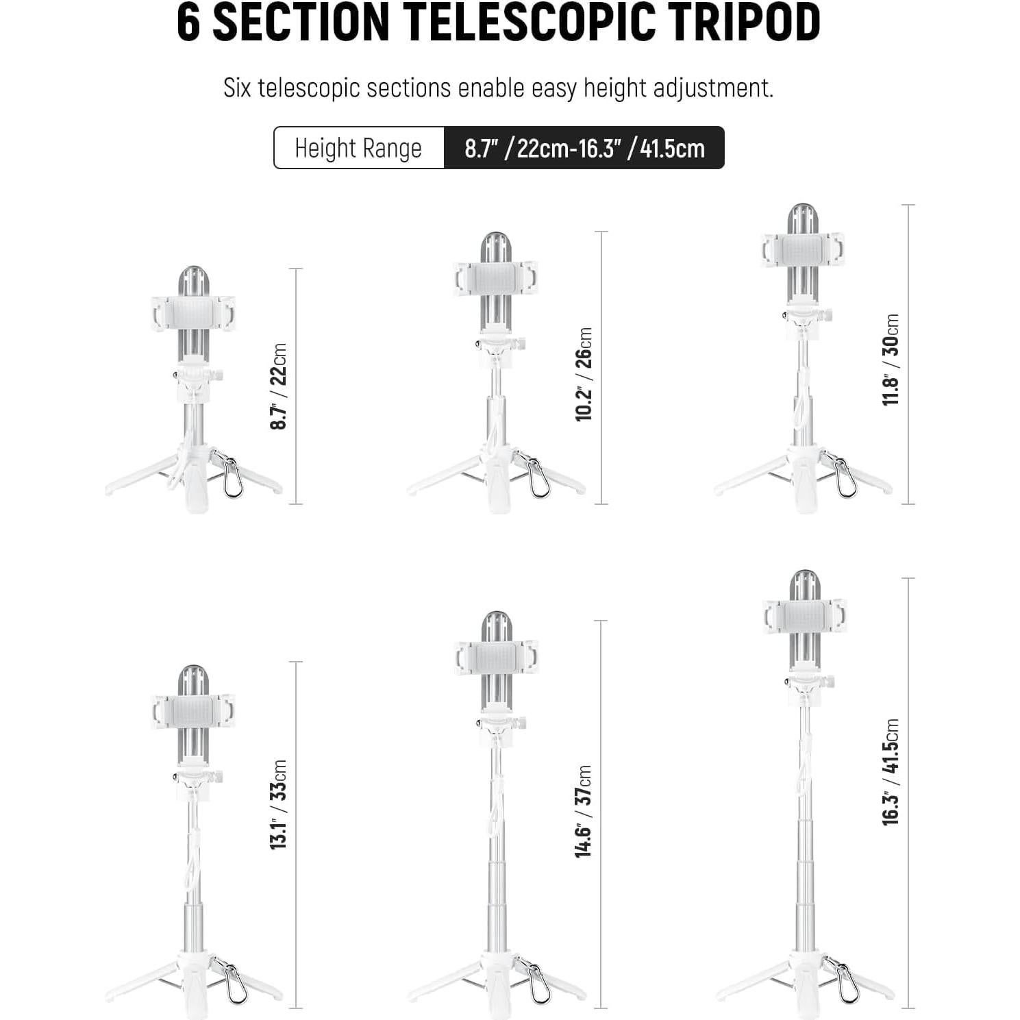 Palo de Selfie NEEWER con Trípode Plegable y Control Remoto Bluetooth
