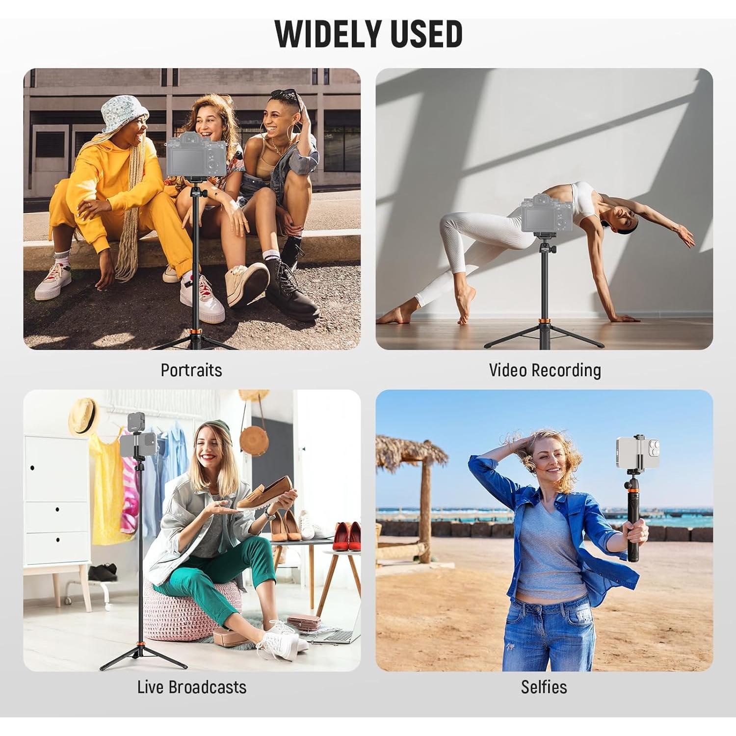 Trípode de Selfie NEEWER TS04 para iPhone y DSLR 149.5cm