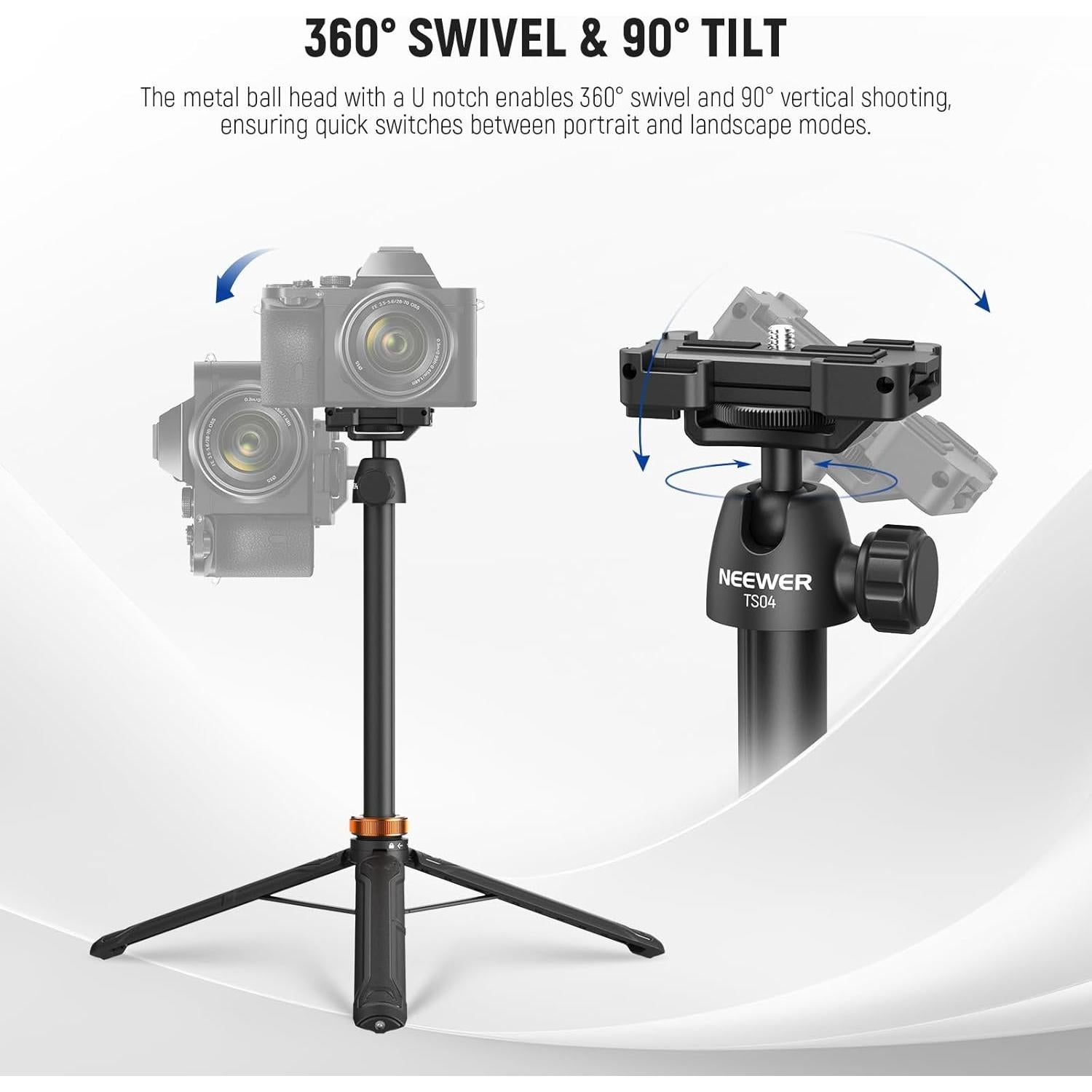 Trípode de Selfie NEEWER TS04 para iPhone y DSLR 149.5cm