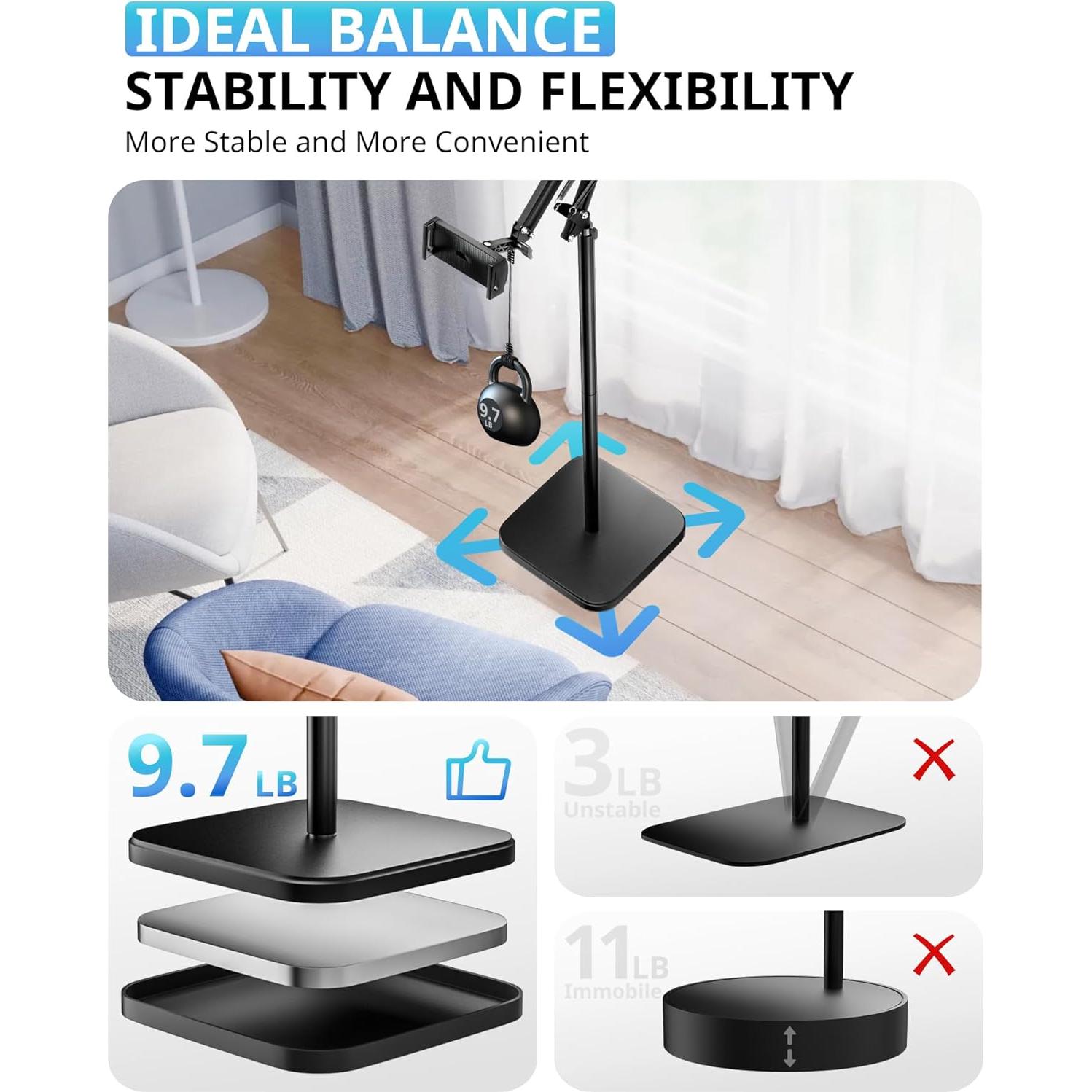 Soporte para Tableta UBeesize Ajustable 360° para Cama y Suelo