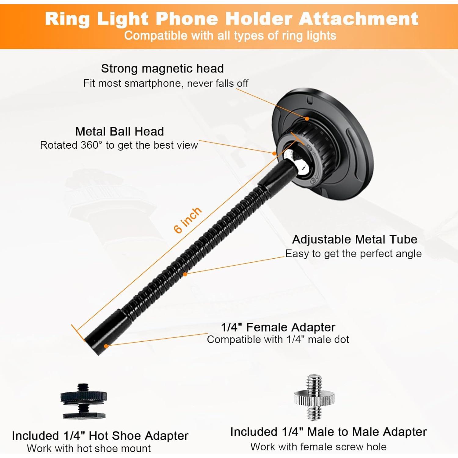 Soporte Magnético para Teléfono JCTRIWAY con Luz de Anillo