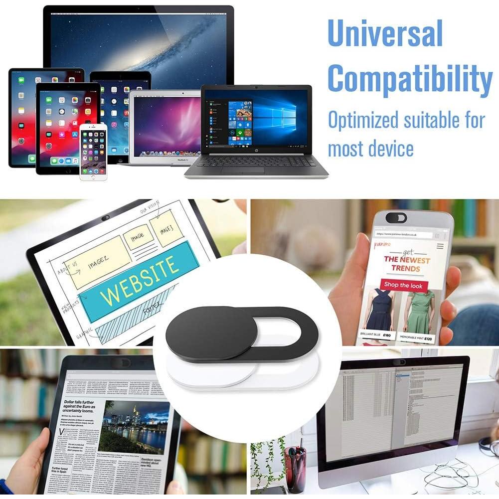 Cubierta Webcam Deslizante hhY 6 Paquete Negro Ultra Fina