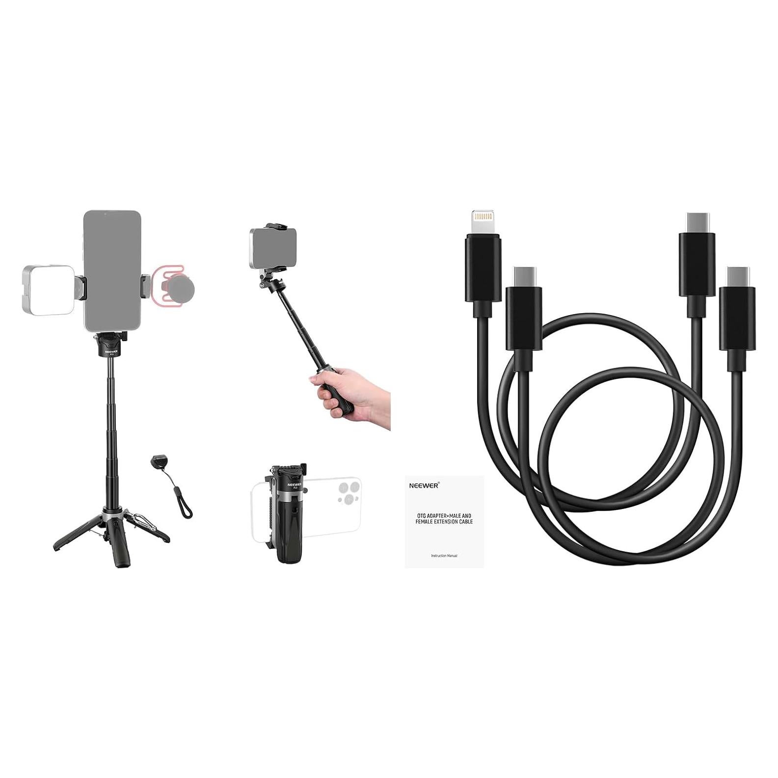 Palo de Selfie NEEWER 3 en 1 con Trípode y Control Remoto