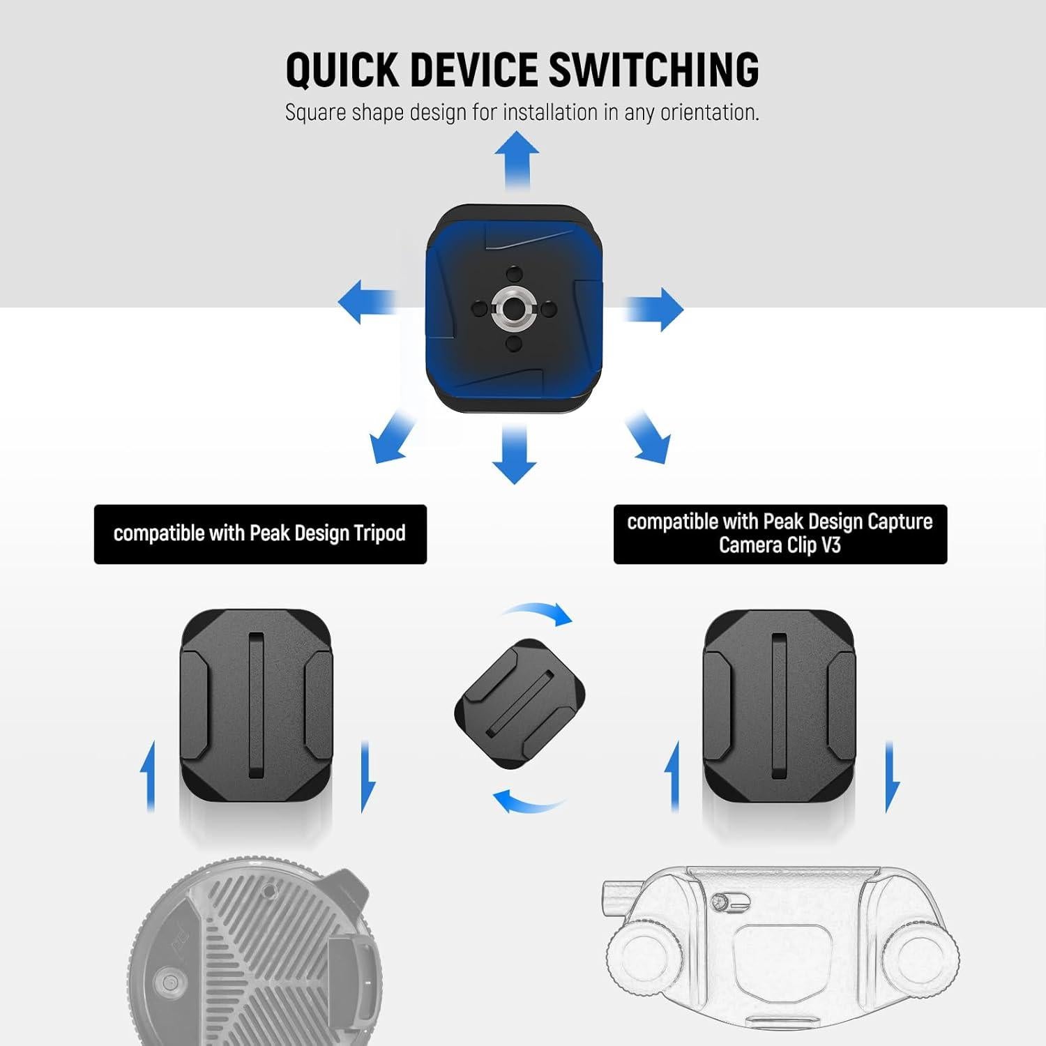 Kit Adaptador Montaje Correa Mochila NEEWER para GoPro y DJI