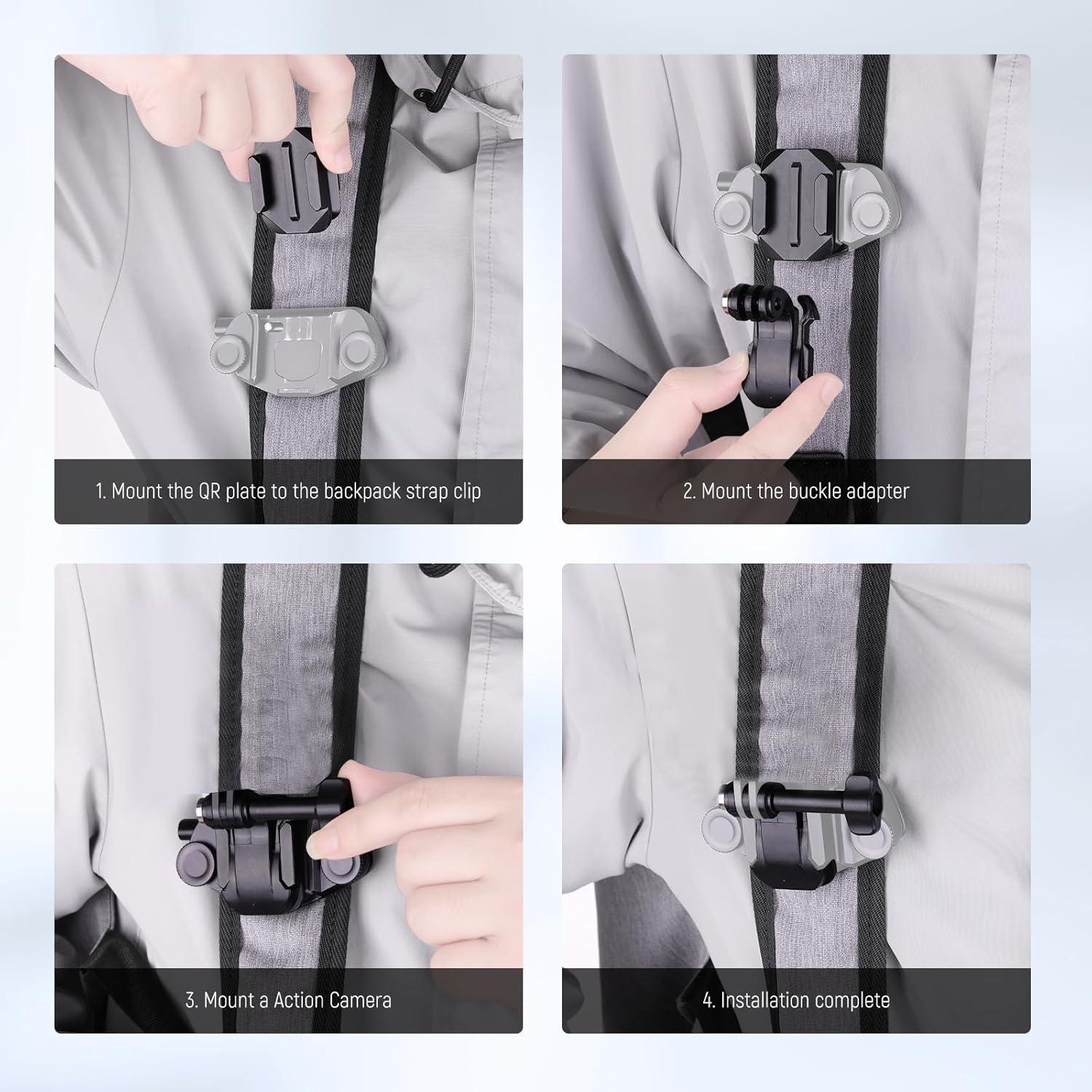 Kit Adaptador Montaje Correa Mochila NEEWER para GoPro y DJI