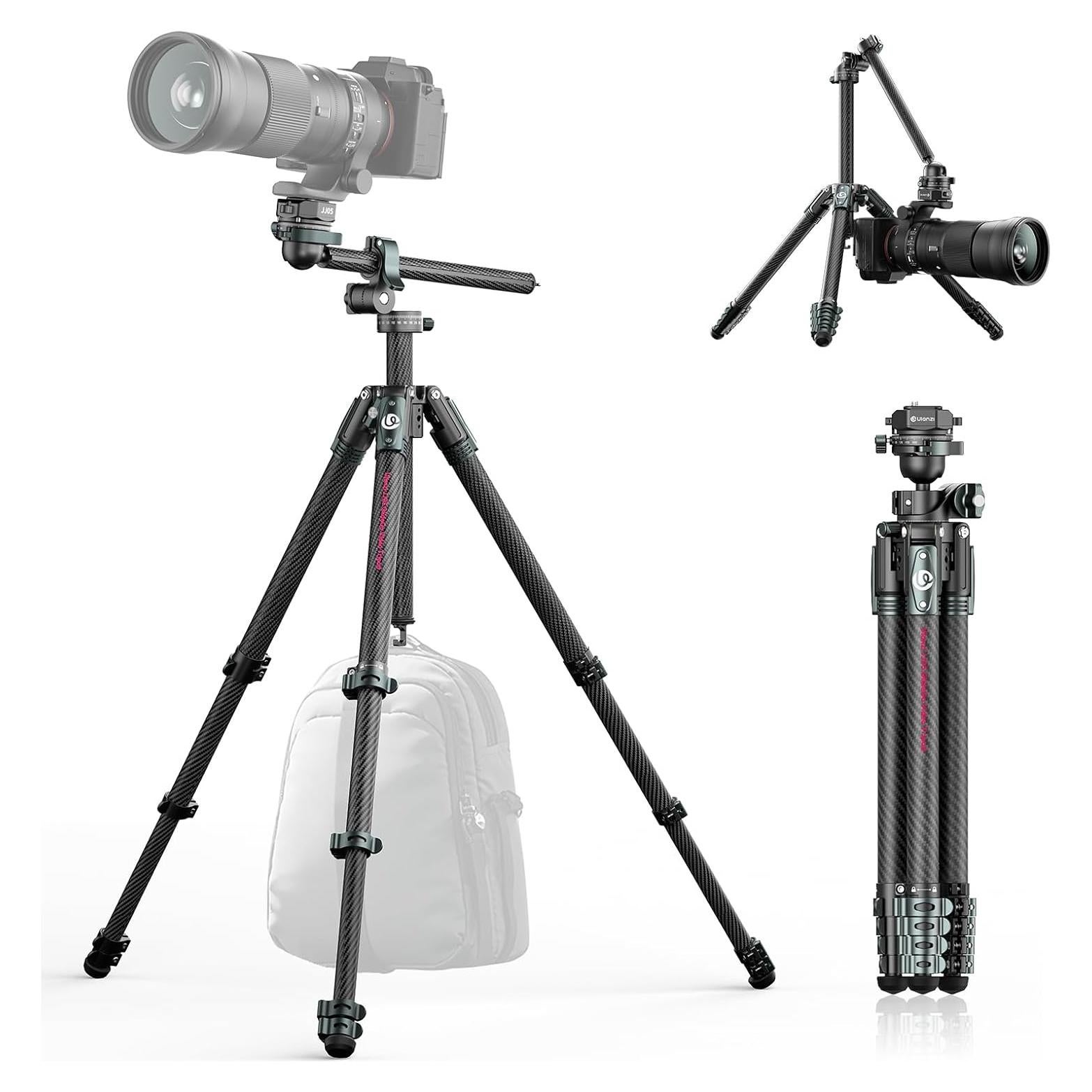 Trípode de Fibra de Carbono ULANZI JJ05 183.9 cm Carga 18 kg