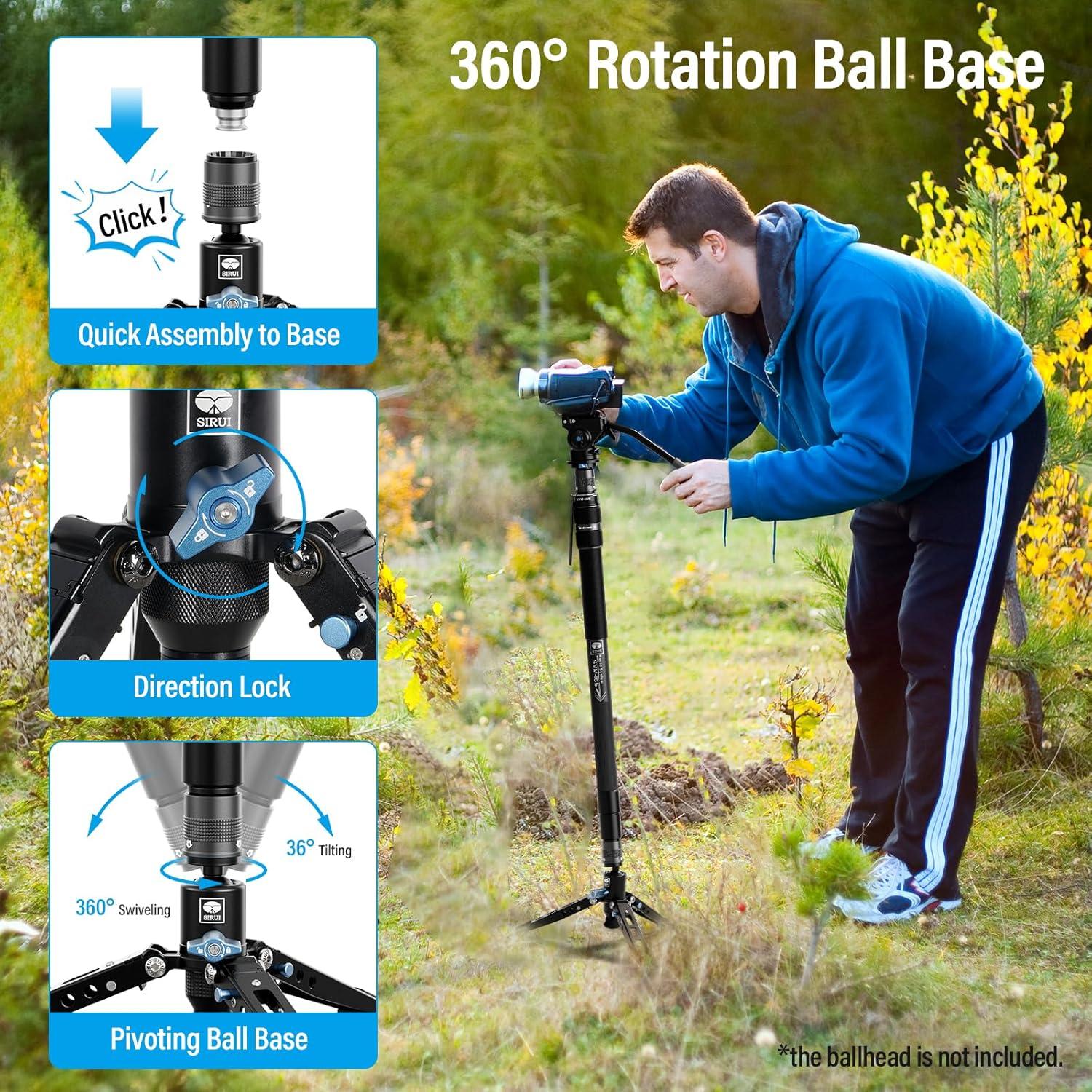 Monopie Profesional SIRUI SVM-165 de Fibra de Carbono 10kg