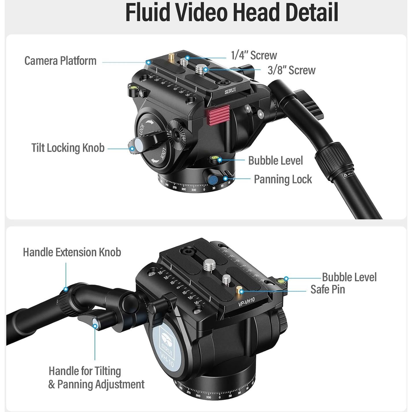 Monopie Profesional SIRUI SVM-165 de Fibra de Carbono 10kg