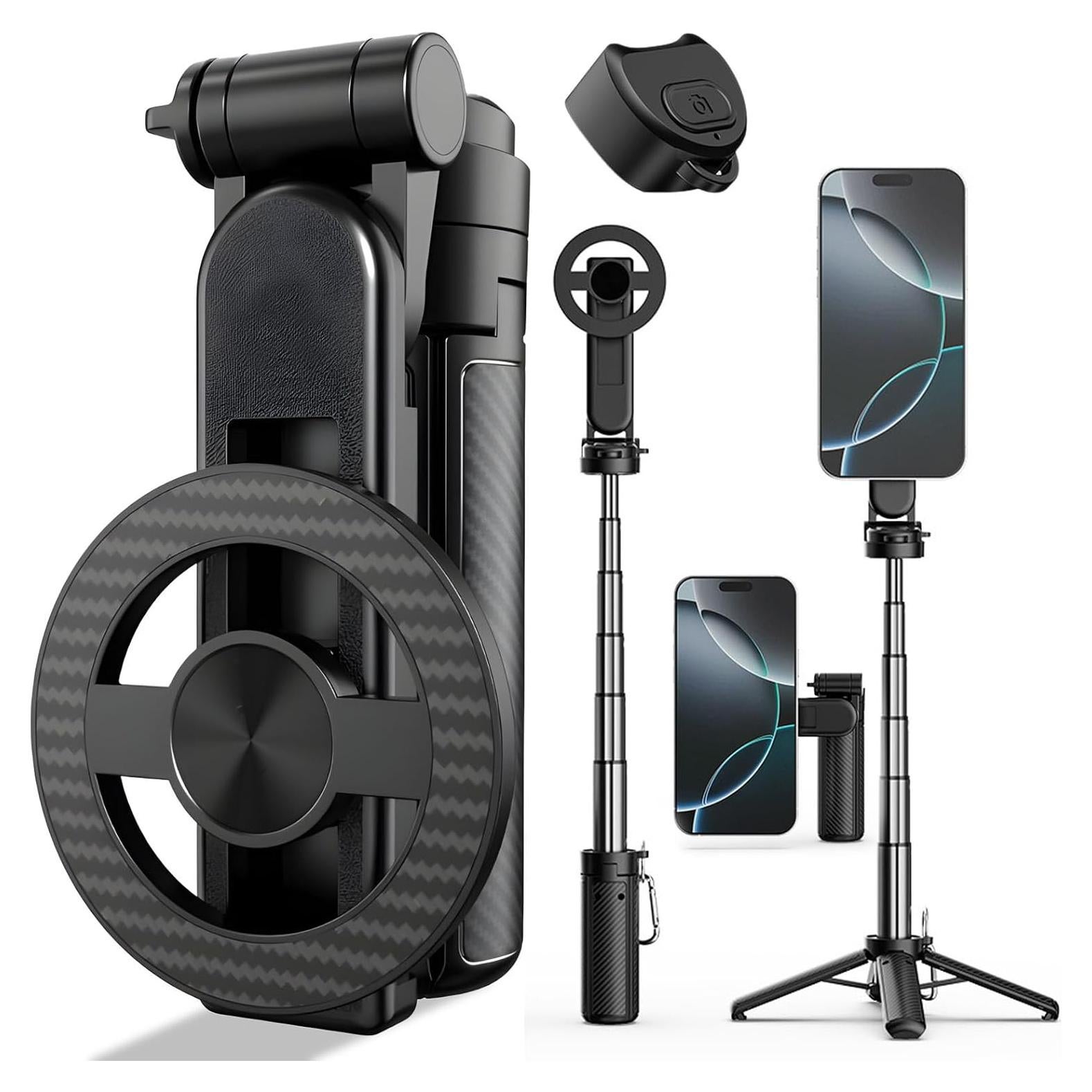 Palo de Selfie Magnético 4-en-1 Nichalous con Control Remoto