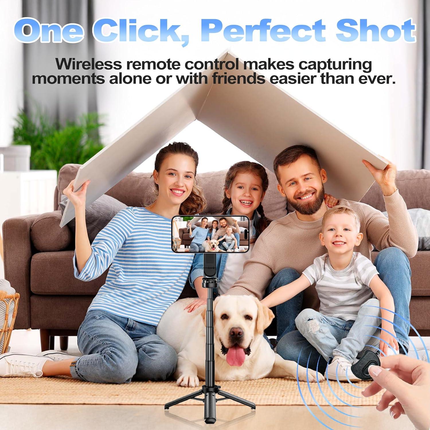 Palo de Selfie Magnético 4-en-1 Nichalous con Control Remoto