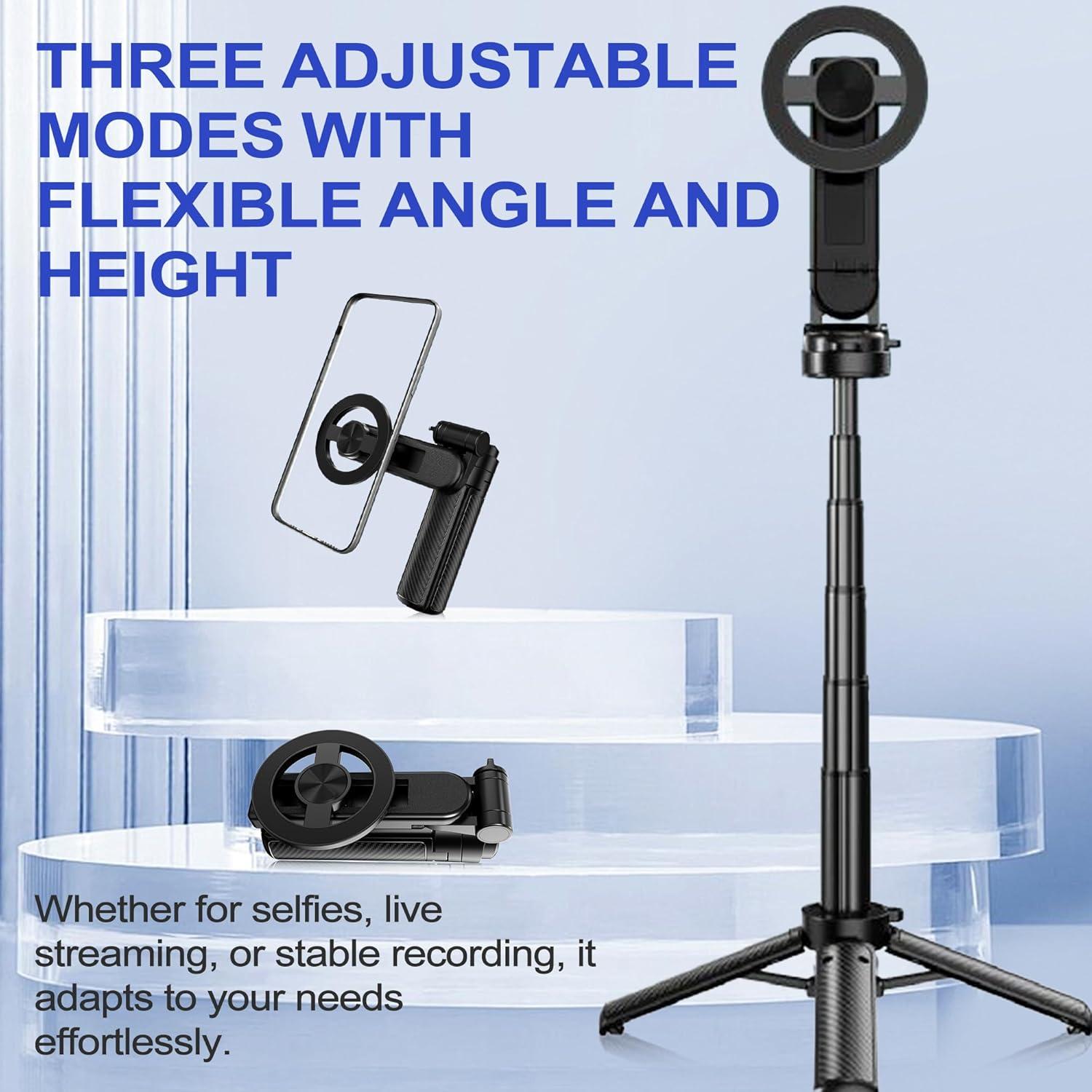 Palo de Selfie Magnético 4-en-1 Nichalous con Control Remoto