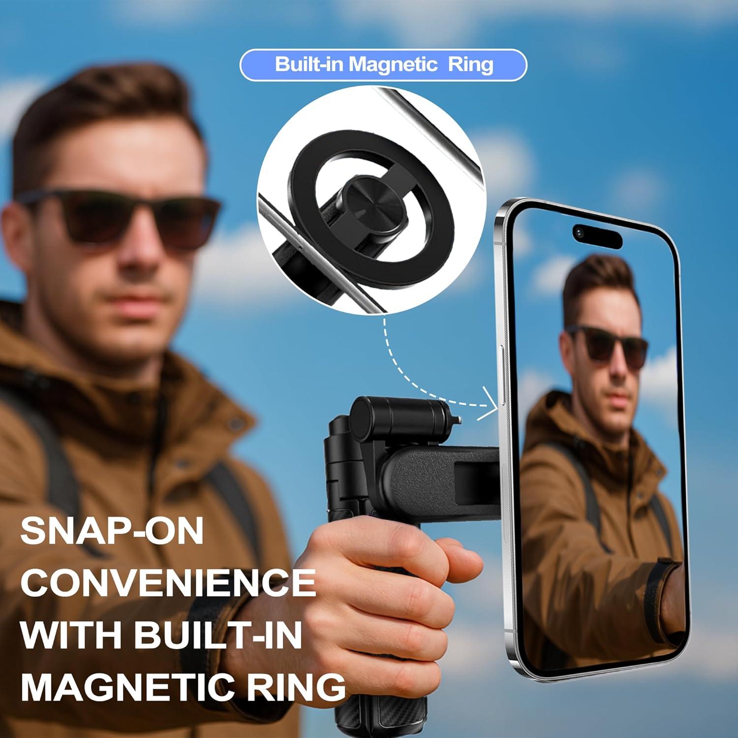 Palo de Selfie Magnético 4-en-1 Nichalous con Control Remoto