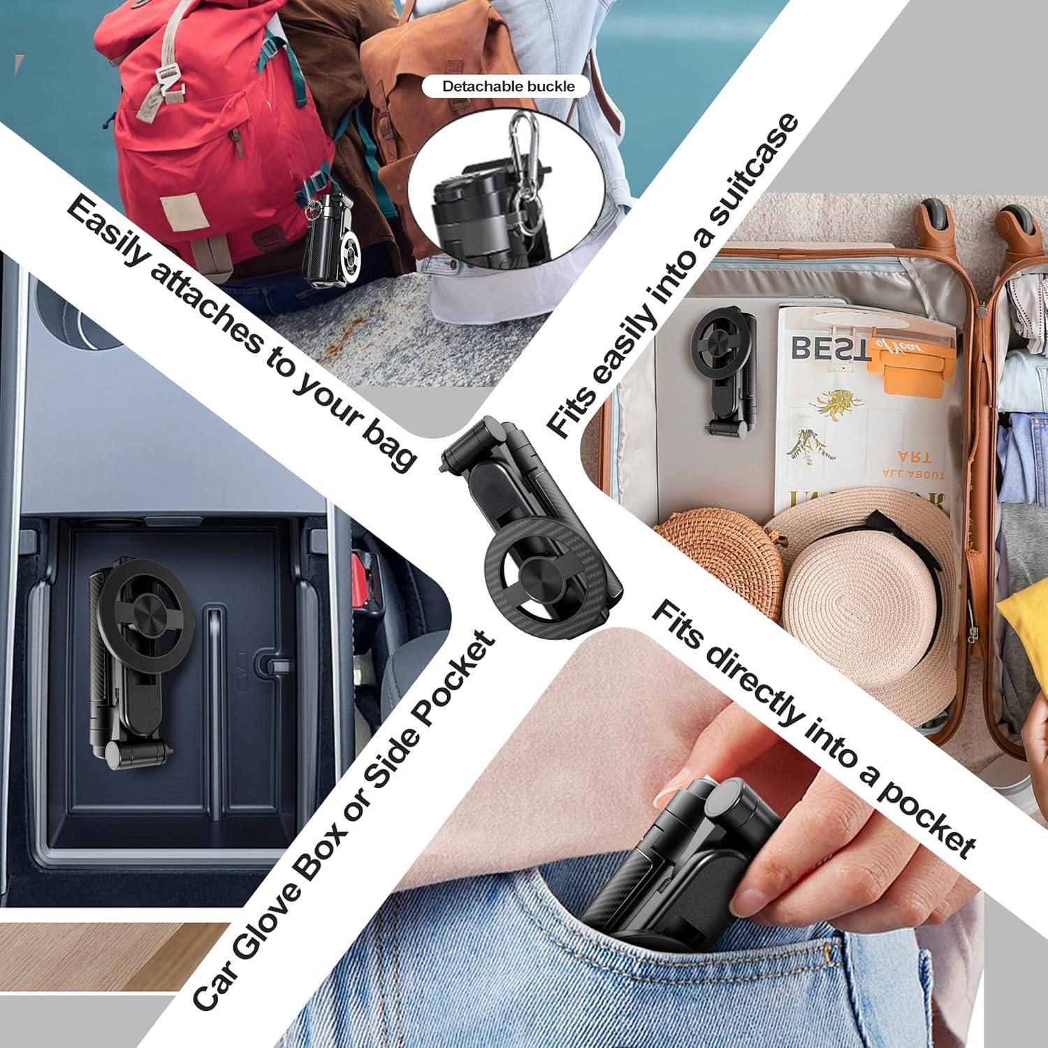 Palo de Selfie Magnético 4-en-1 Nichalous con Control Remoto