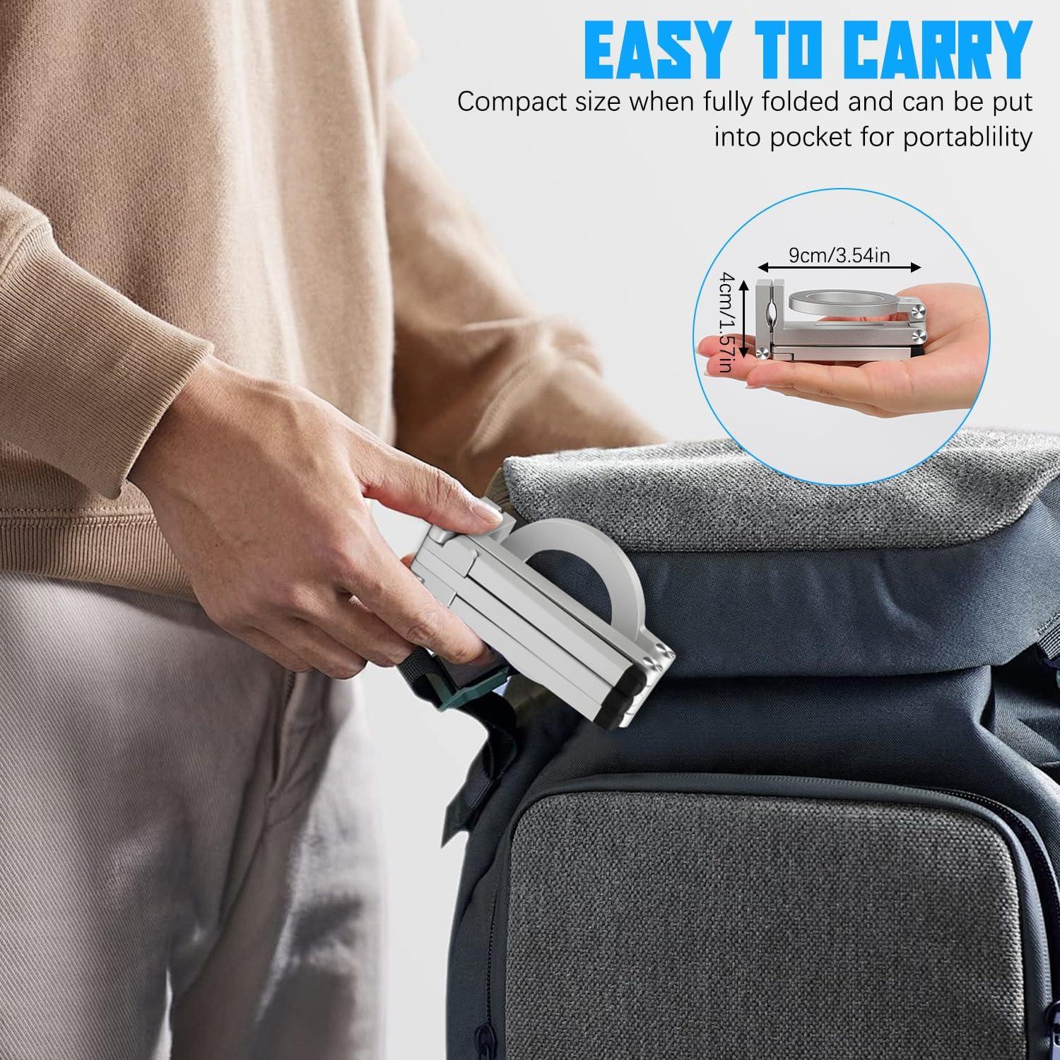 Soporte de trípode magnético FunApricity para teléfono plata