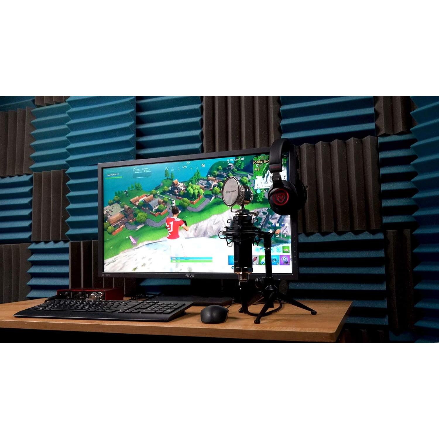 Soporte de Micrófono de Escritorio Rockville RDTS Ajustable Metal