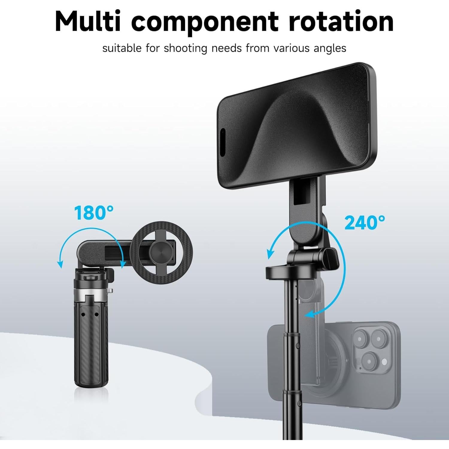 Palo de Selfie Magnético HealAge ZPG-MINI-CX-B 4-en-1