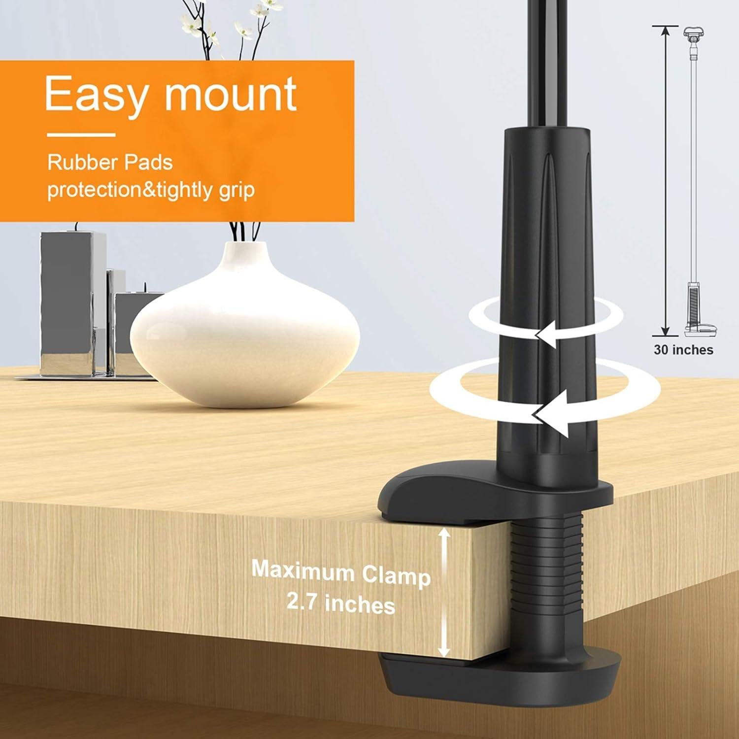 Soporte para Teléfono SHAWE KZ-02 Ajustable 360° Negro