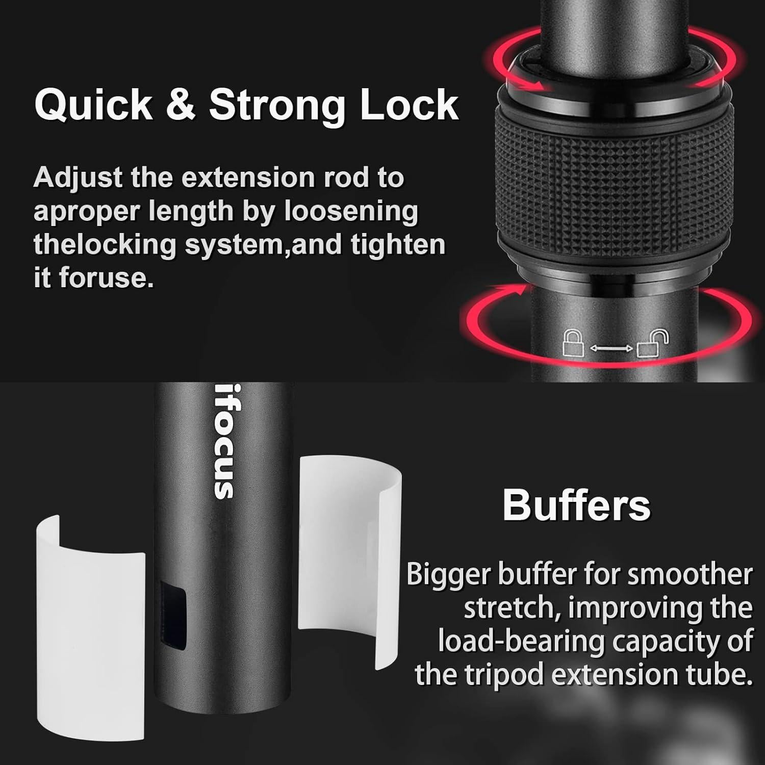 Extensión de Trípode MINIFOCUS 2 Secciones 59.5cm Aluminio