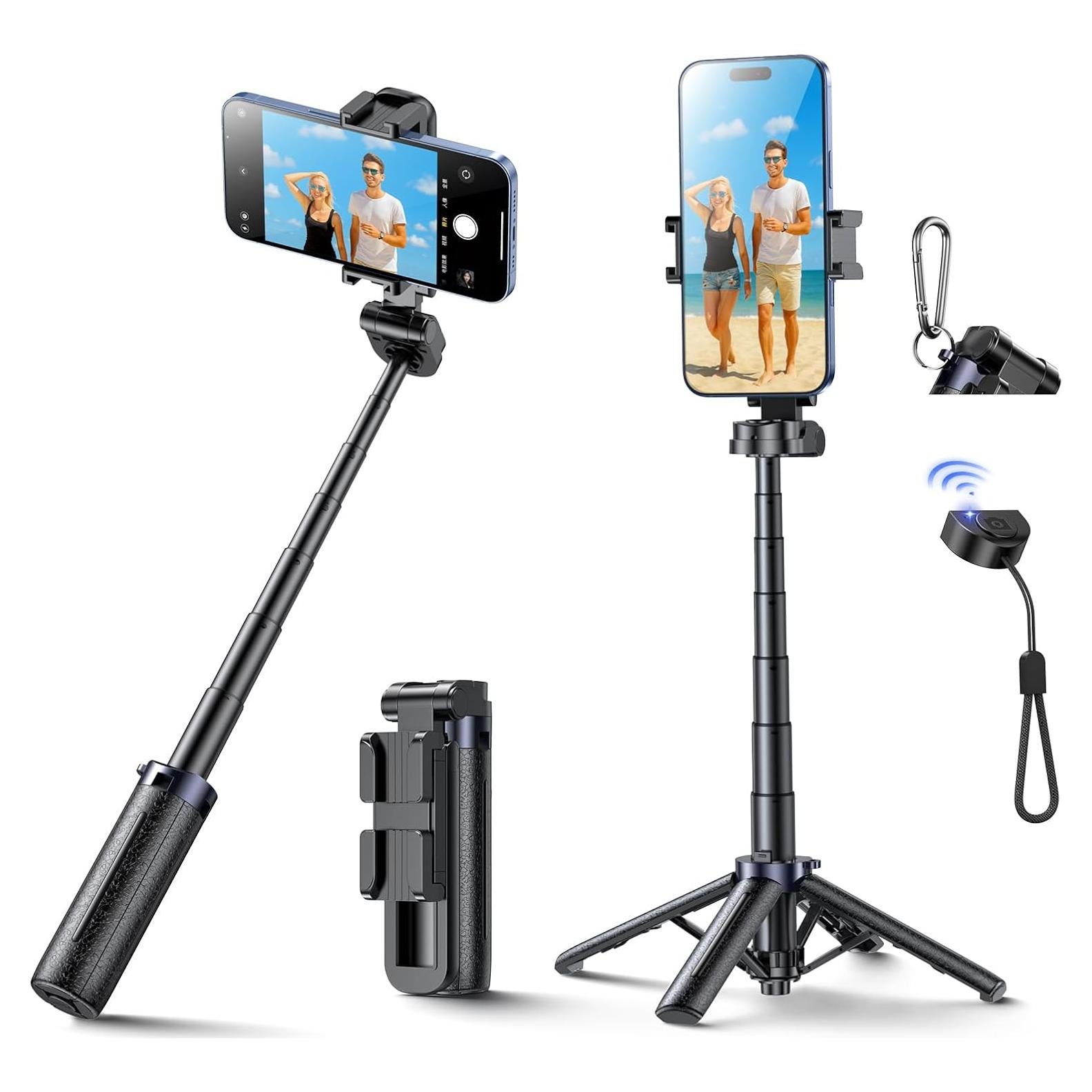 Palo Selfie Mini Hesheng M5 con Control Remoto Bluetooth