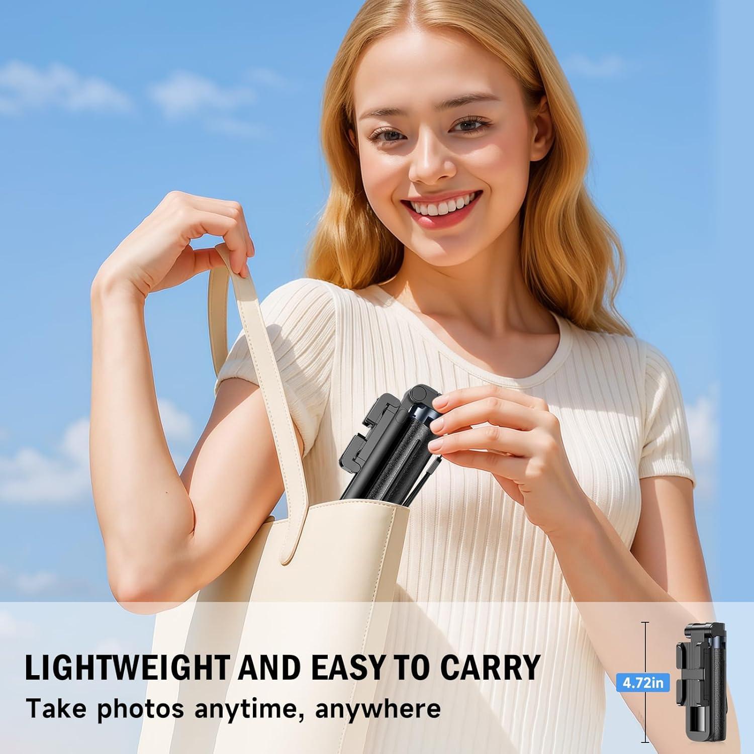 Palo Selfie Mini Hesheng M5 con Control Remoto Bluetooth