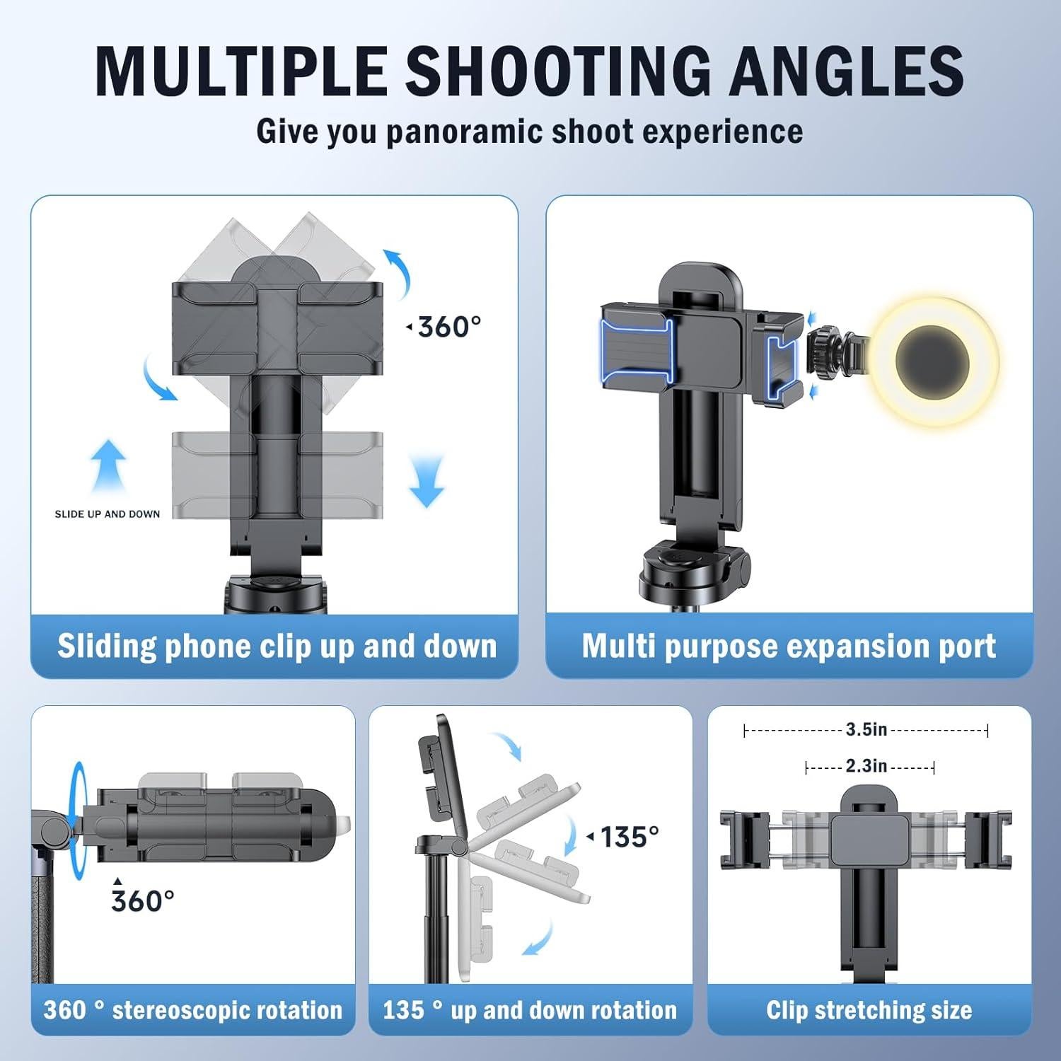 Palo Selfie Mini Hesheng M5 con Control Remoto Bluetooth
