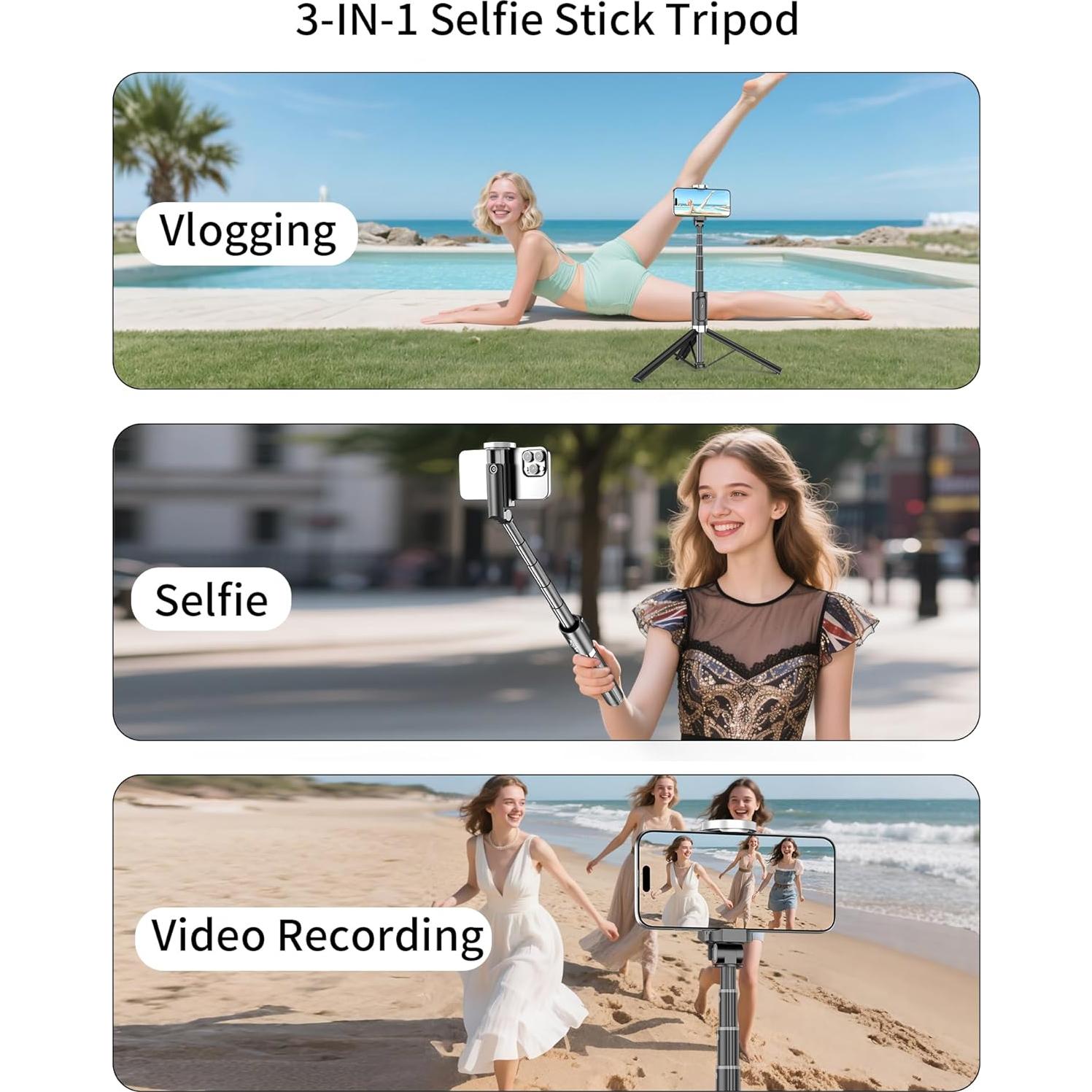 Trípode para Selfie ACKIMA DP16, Soporte Teléfono 110cm