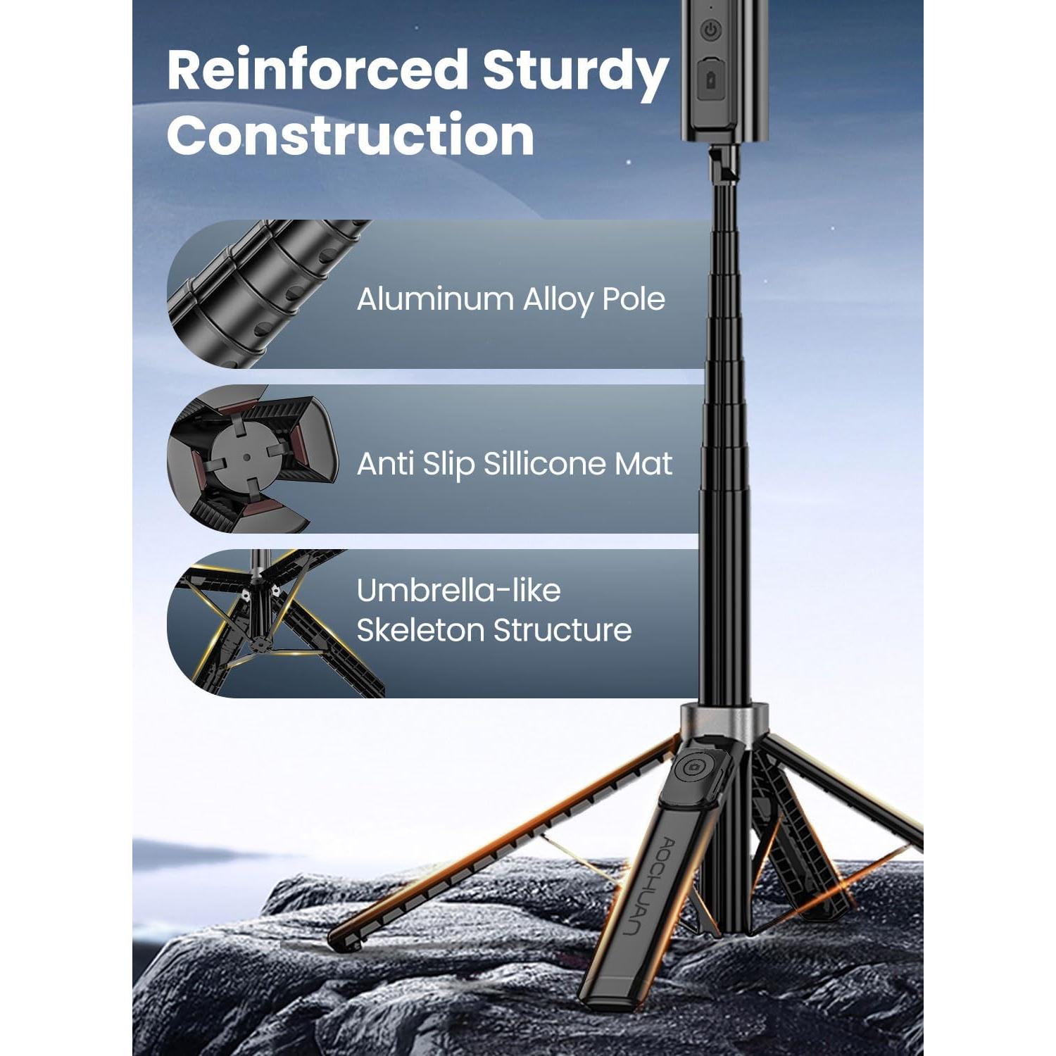 Trípode Automático AOCHUAN con Seguimiento Facial y Control Remoto