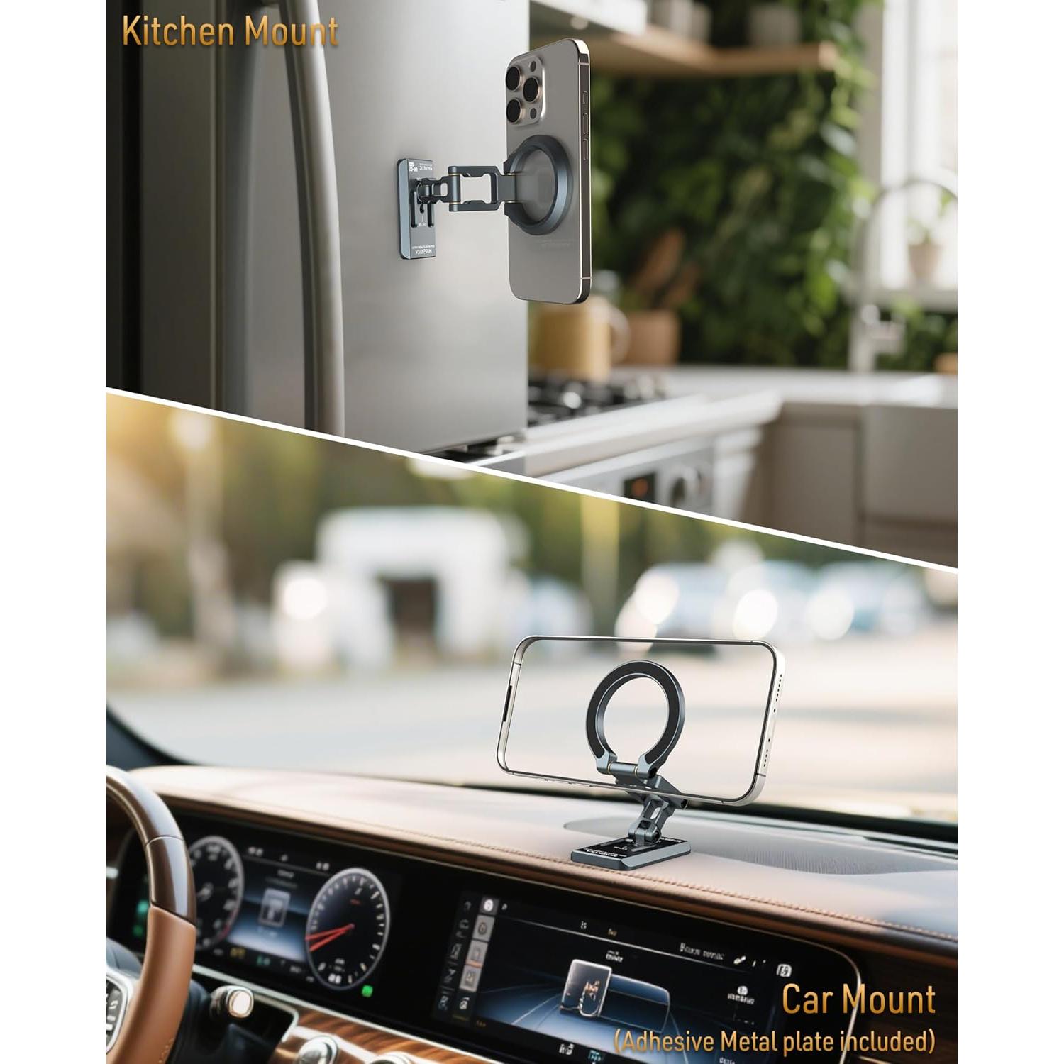 Soporte Magnético Doble MOSENVKA para Teléfono - 360° Ajustable