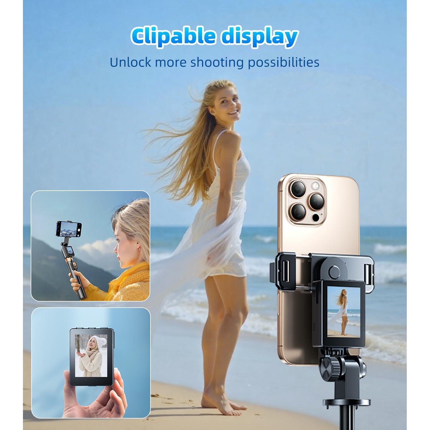 Palo Selfie Flymoon con Control Remoto y Pantalla Desmontable 173 cm