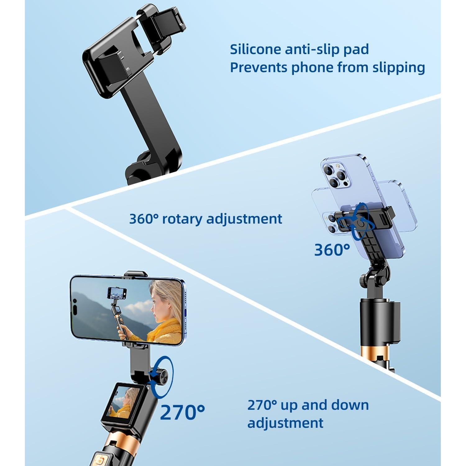 Palo Selfie Flymoon con Control Remoto y Pantalla Desmontable 173 cm